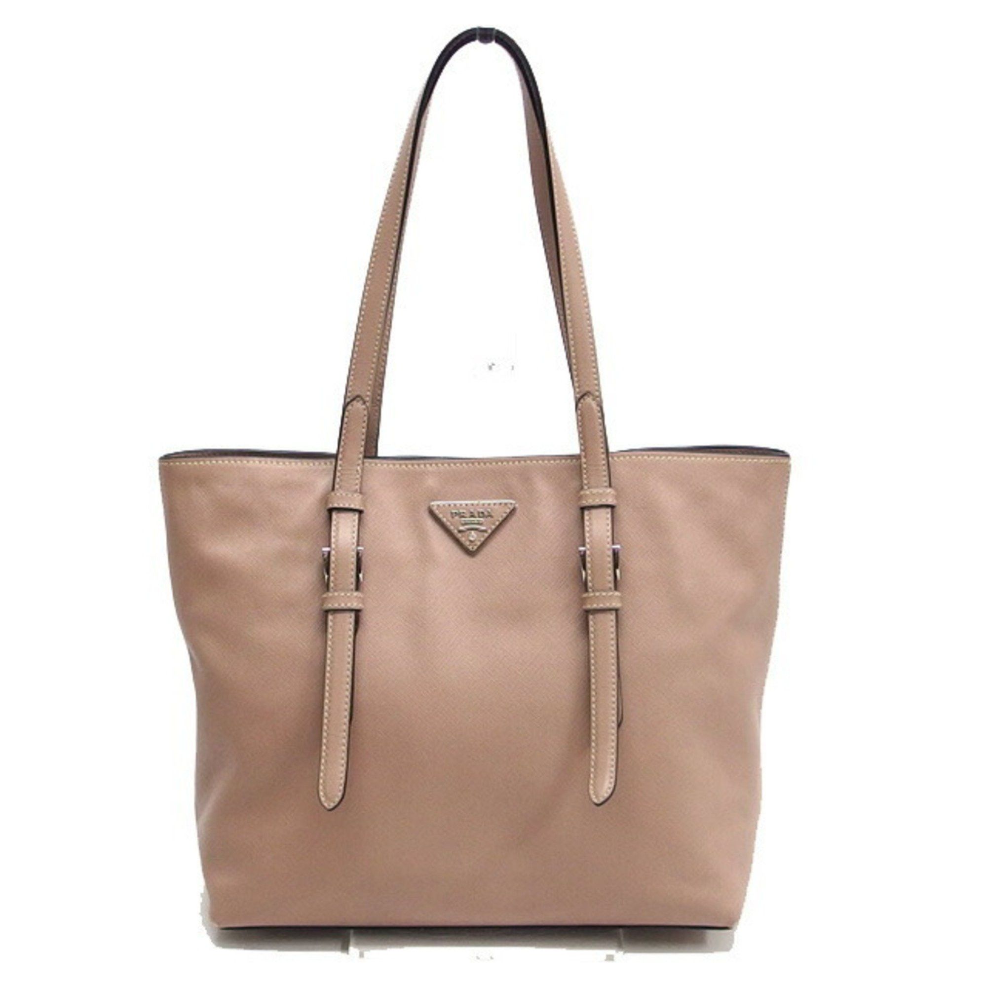 image of Prada Saffiano Soft Tote Bag Pink Beige, Women's