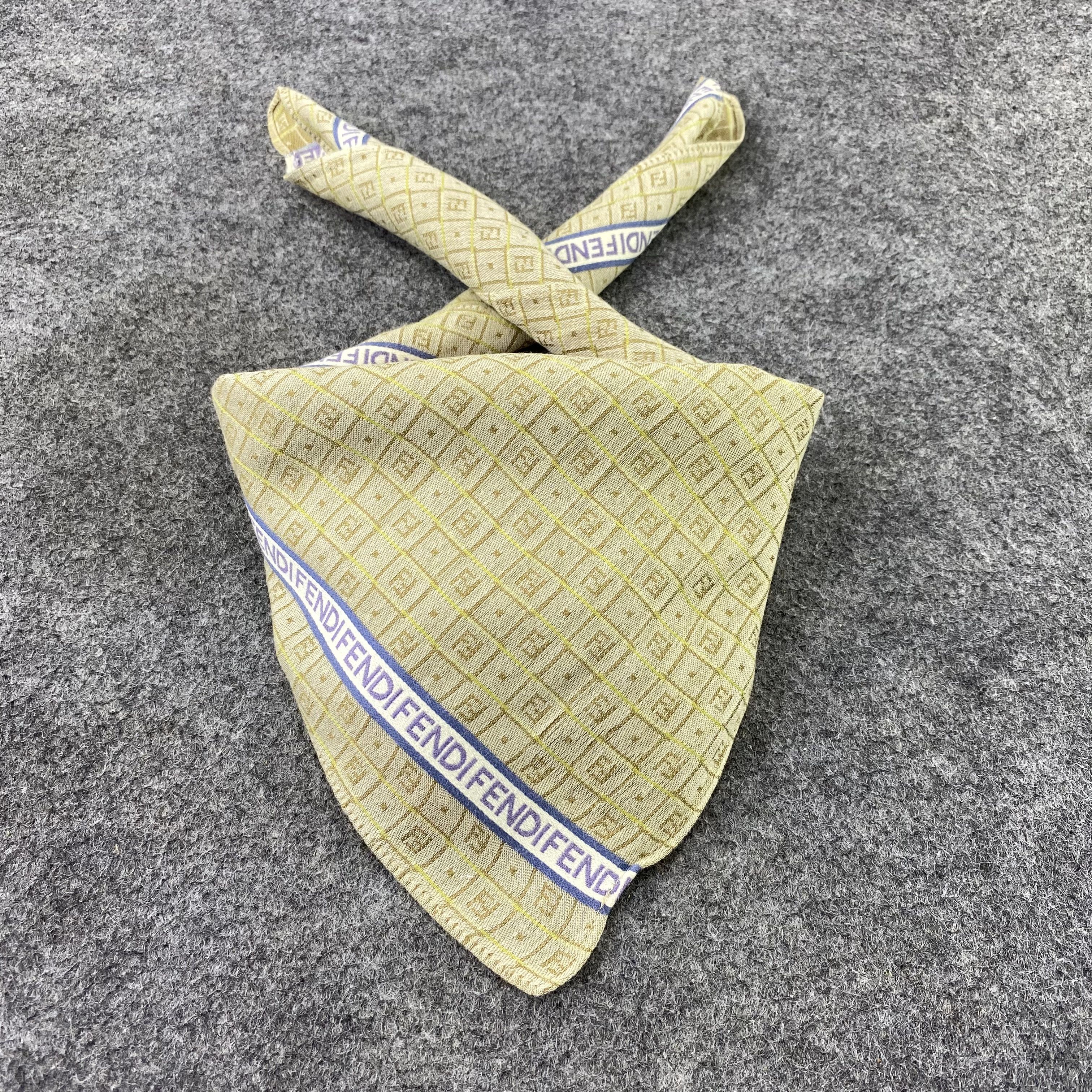 Designer Fendi Monogram Handkerchief / Bandana / Neckerchief-B911 Size ONE SIZE - 2 Thumbnail