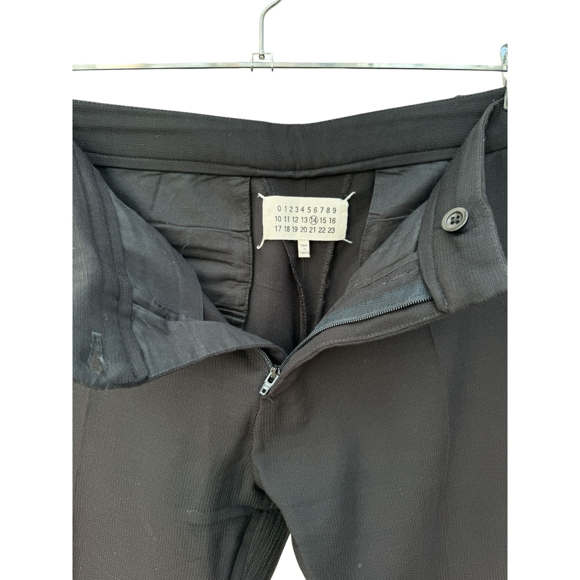 Maison Margiela Black Wool Trousers with 4-Stitches Detail Size US 32 / EU 48 - 6 Thumbnail