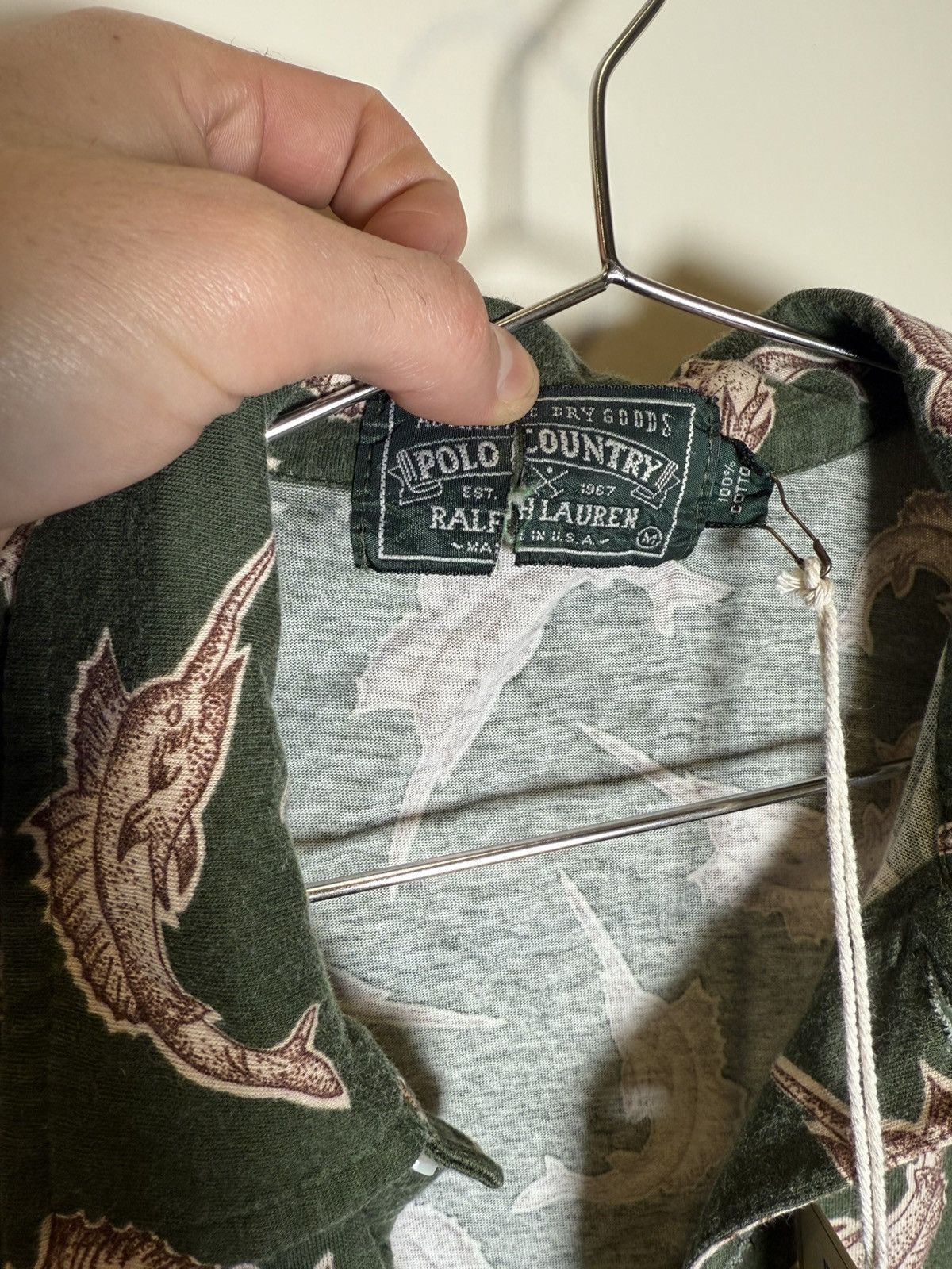 Polo Ralph Lauren Polo Country Ralph Lauren 1991 Marlin Print Polo Size US M / EU 48-50 / 2 - 3 Thumbnail