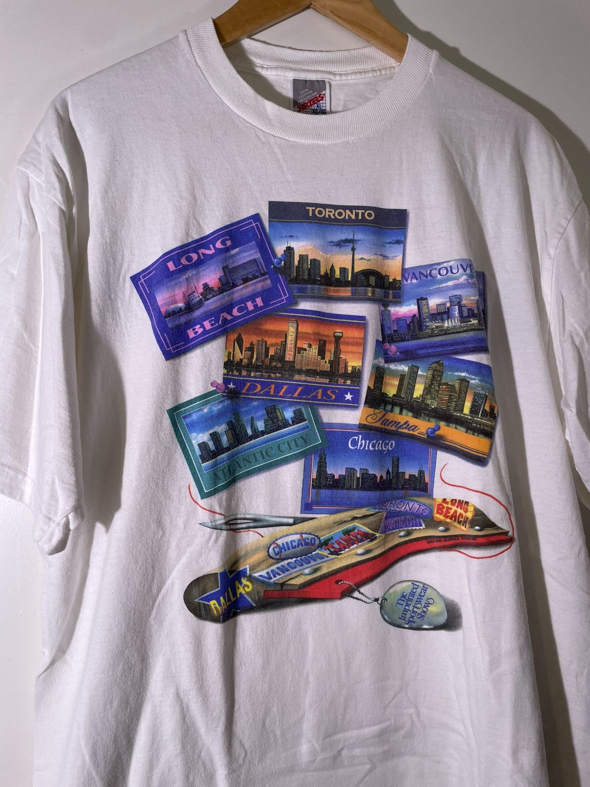 Vintage 90’s 2000’s Y2K VTG Vintage Imprinted City Postcards T Shirt Size US XL / EU 56 / 4 - 3 Thumbnail