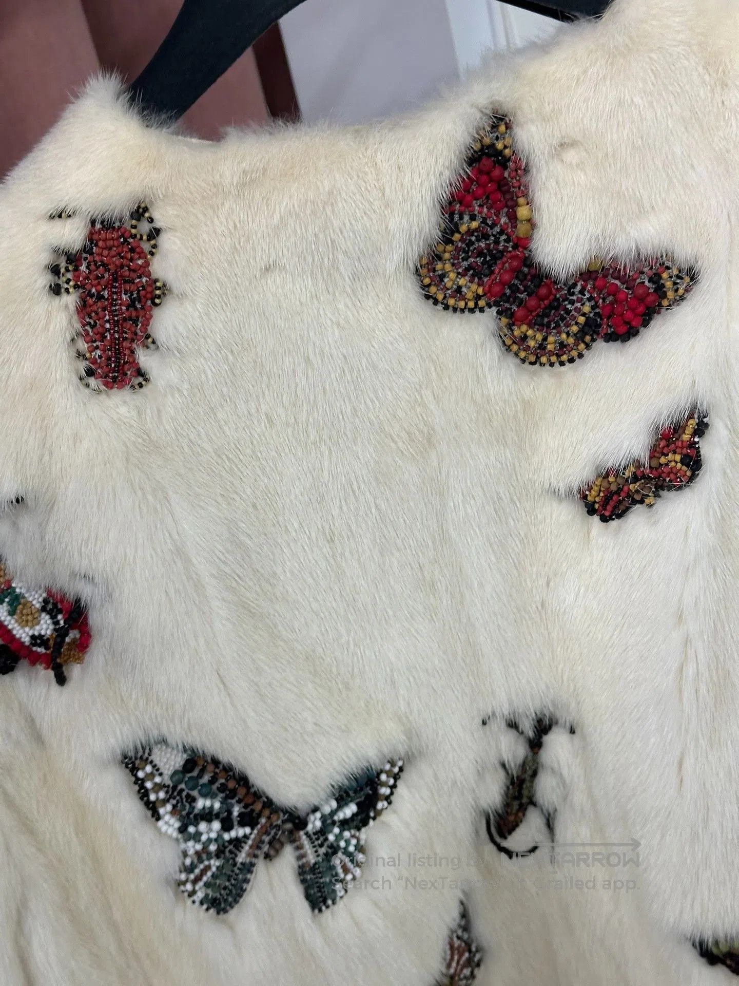 Valentino Valentino White Mink Fur Coat Beaded. Size M / US 6-8 / IT 42-44 - 3 Thumbnail