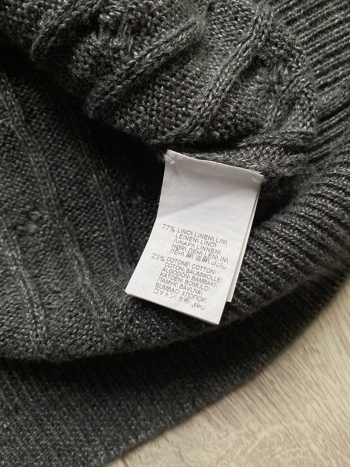 Brunello Cucinelli Brunello Cucinelli sweater v-neck linen/cotton knit Size US L / EU 52-54 / 3 - 9 Thumbnail
