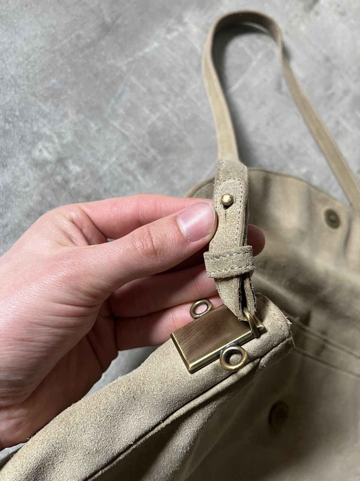 Jil Sander Vintage Jil Sander suede shoulder bag khaki green Size ONE SIZE - 12 Thumbnail