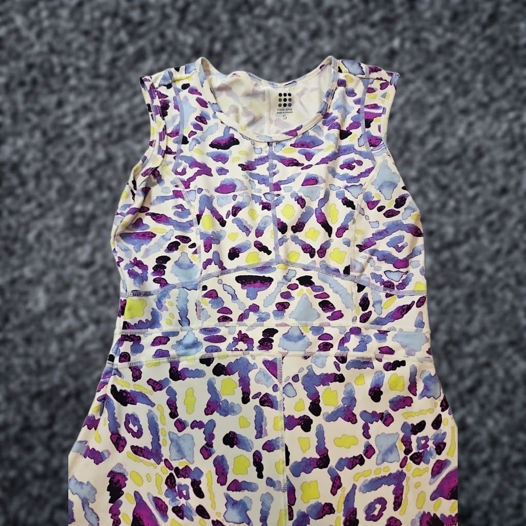 Vintage Title Nine Dress Womens S Dream Purple Abstract Print Fit and Flare Active Size S / US 4 / IT 40 - 1 Thumbnail