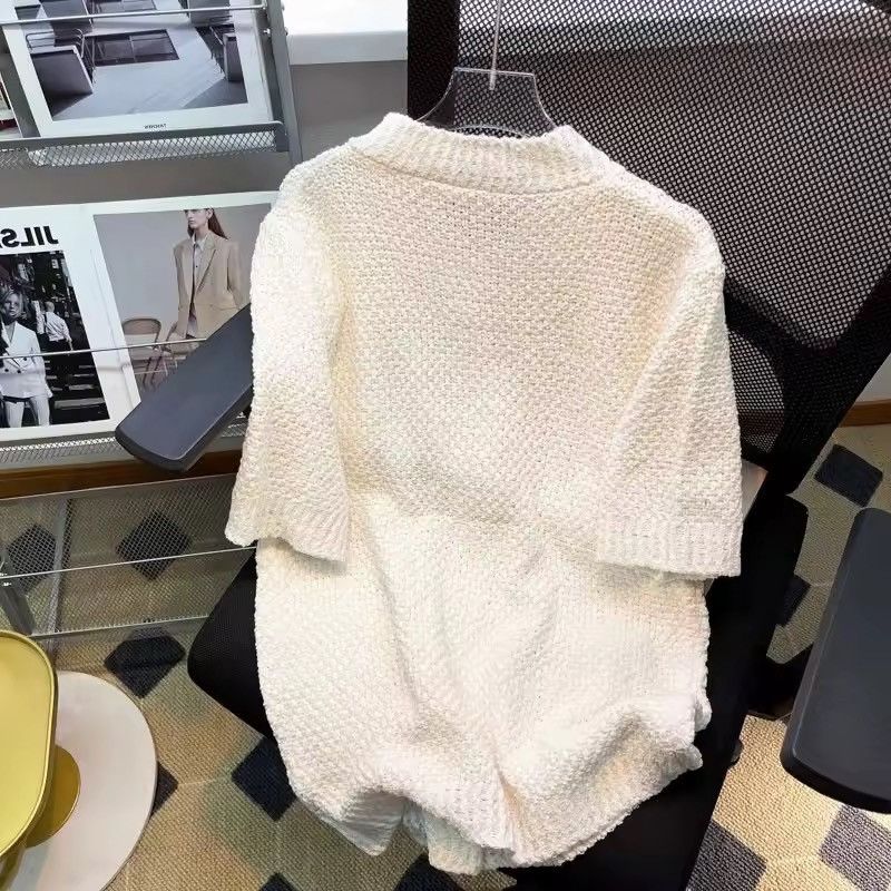 Japanese Brand Knitted Casual Solid Knitwear Short Sleeve Shirt Blouse Size US M / EU 48-50 / 2 - 3 Thumbnail