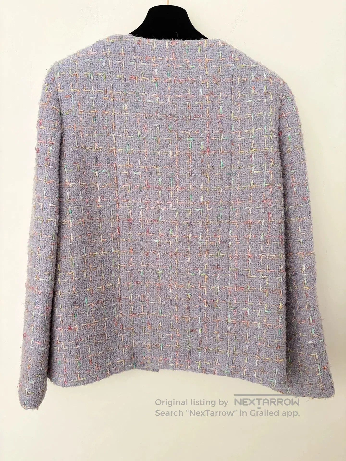 Chanel Chanel Purple Tweed Jacket with Four Pockets. Size US M / EU 48-50 / 2 - 2 Thumbnail