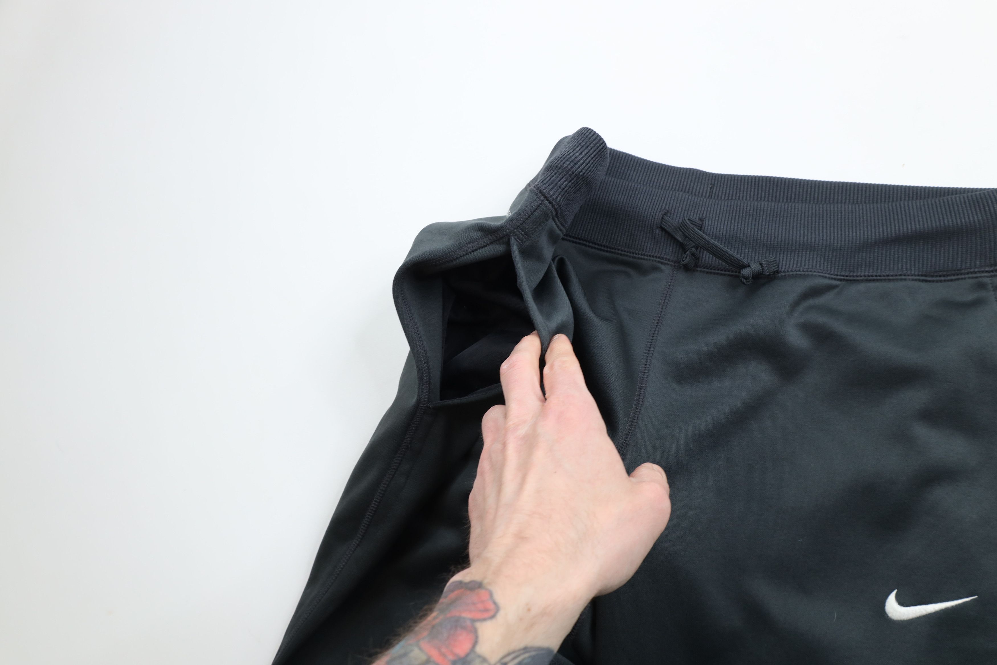 Nike × Vintage Vintage Y2K Nike Therma Fit Mini Swoosh Wide Leg Sweatpants Size US 34 / EU 50 - 6 Thumbnail