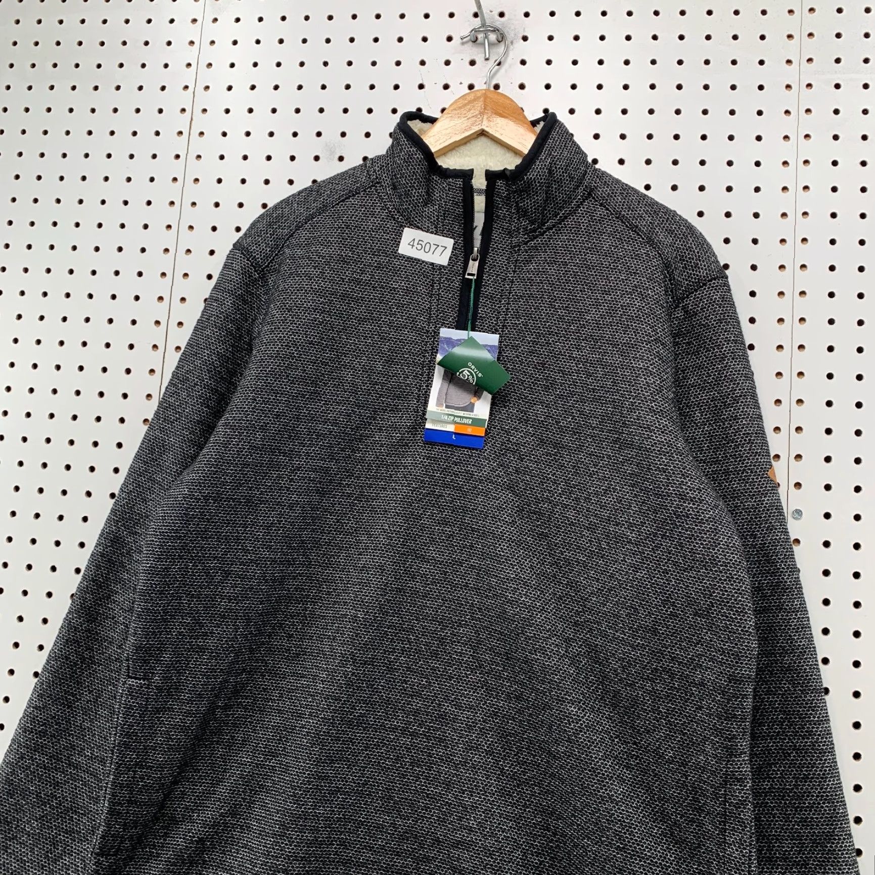 Orvis Orvis Sweater Mens Large Gray 1/4 Zip Sherpa Lined Pullover Size US L / EU 52-54 / 3 - 3 Thumbnail