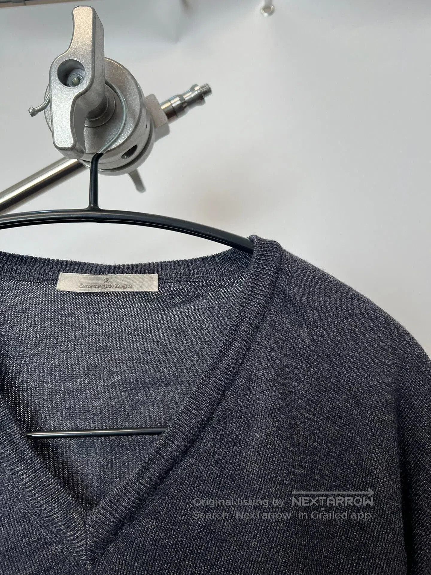 Ermenegildo Zegna Ermenegildo Zegna Wool V-Neck Sweater. Size US L / EU 52-54 / 3 - 7 Thumbnail
