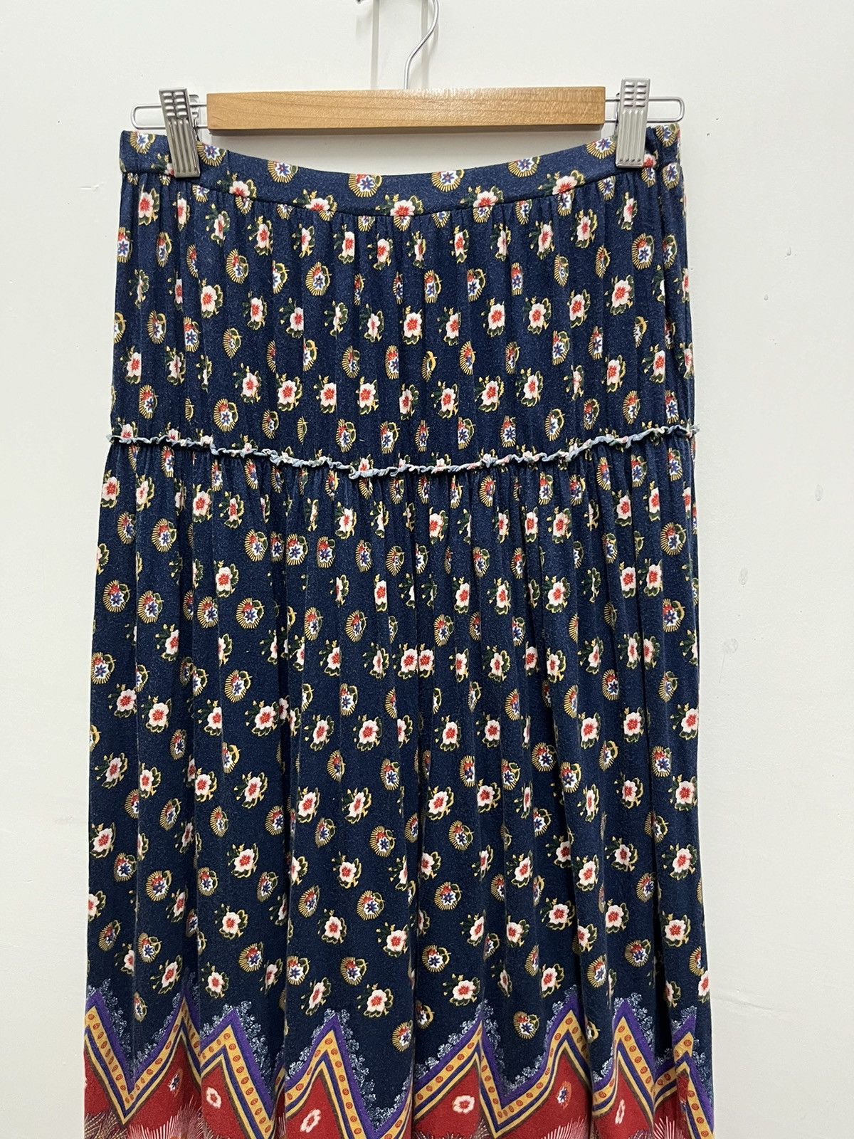 Sunao Kuwahara Vintage SunaoKuwahara Floral Cotton Skirt Women Size M Size 30" / US 8 / IT 44 - 3 Thumbnail
