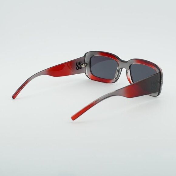 Hugo HUGO HG 1281/S 0268 IR Sunglasses Grey and Red Rectangle Size ONE SIZE - 5 Thumbnail