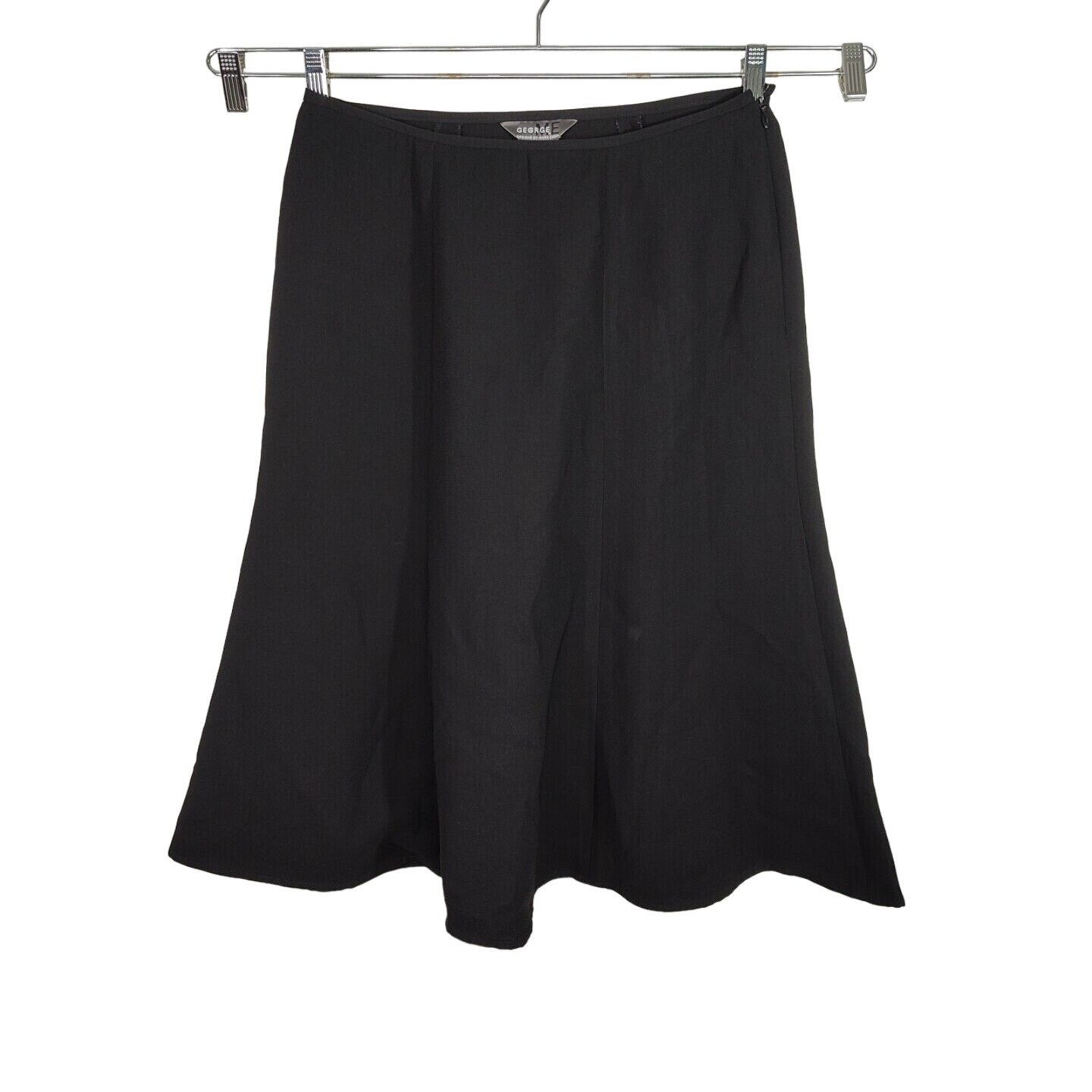 George Vtg George Mark Eisen Black Flare Aline Midi Skirt Size 8 Size 30" / US 8 / IT 44 - 1 Thumbnail