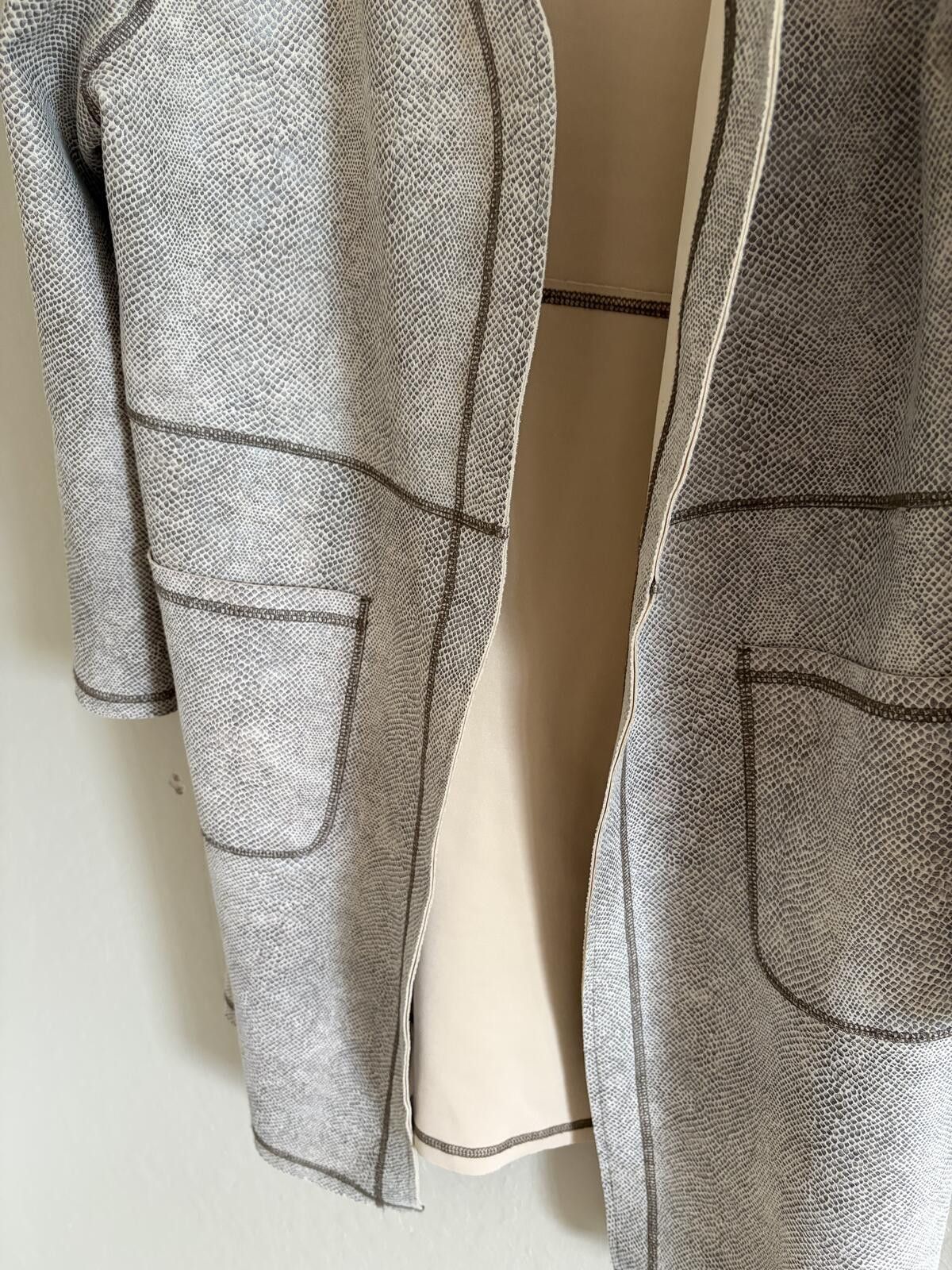 Other Solitaire Neutral Open Front Knit Coatigan Size L / US 10 / IT 46 - 4 Thumbnail