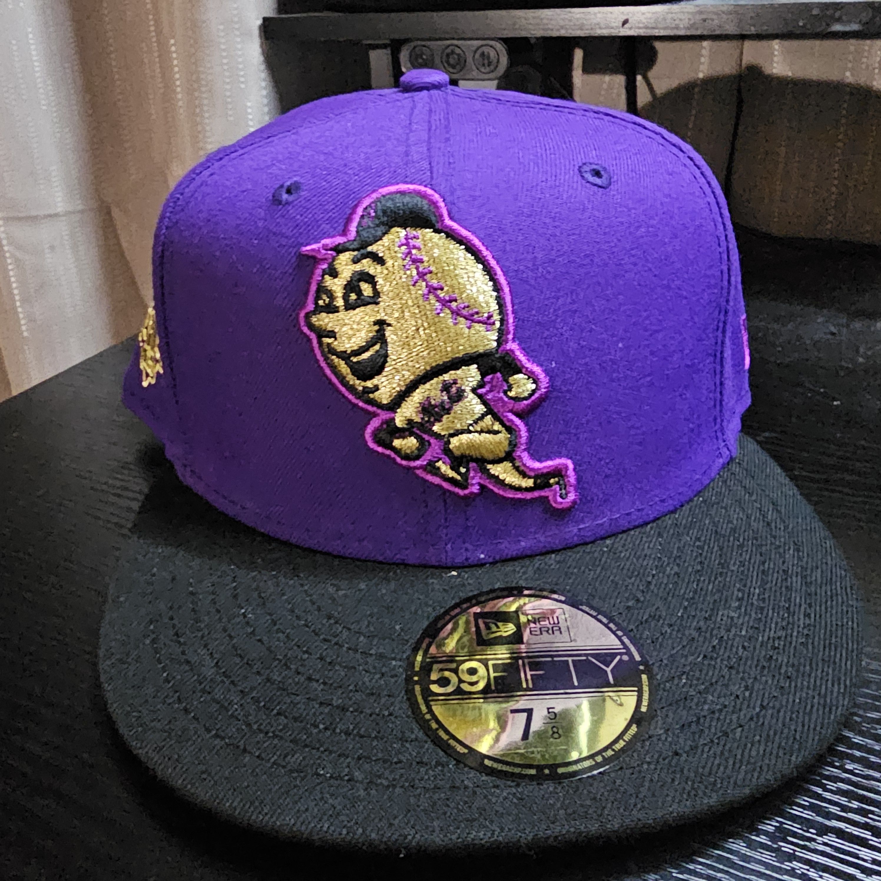 New Era Rare Mr Met Purple and Gold Size ONE SIZE - 1 Thumbnail