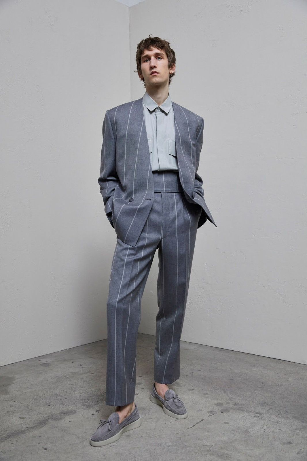 Ermenegildo Zegna × Fear of God Rare Fear of God Zegna Striped Suit Size 42R - 2 Thumbnail