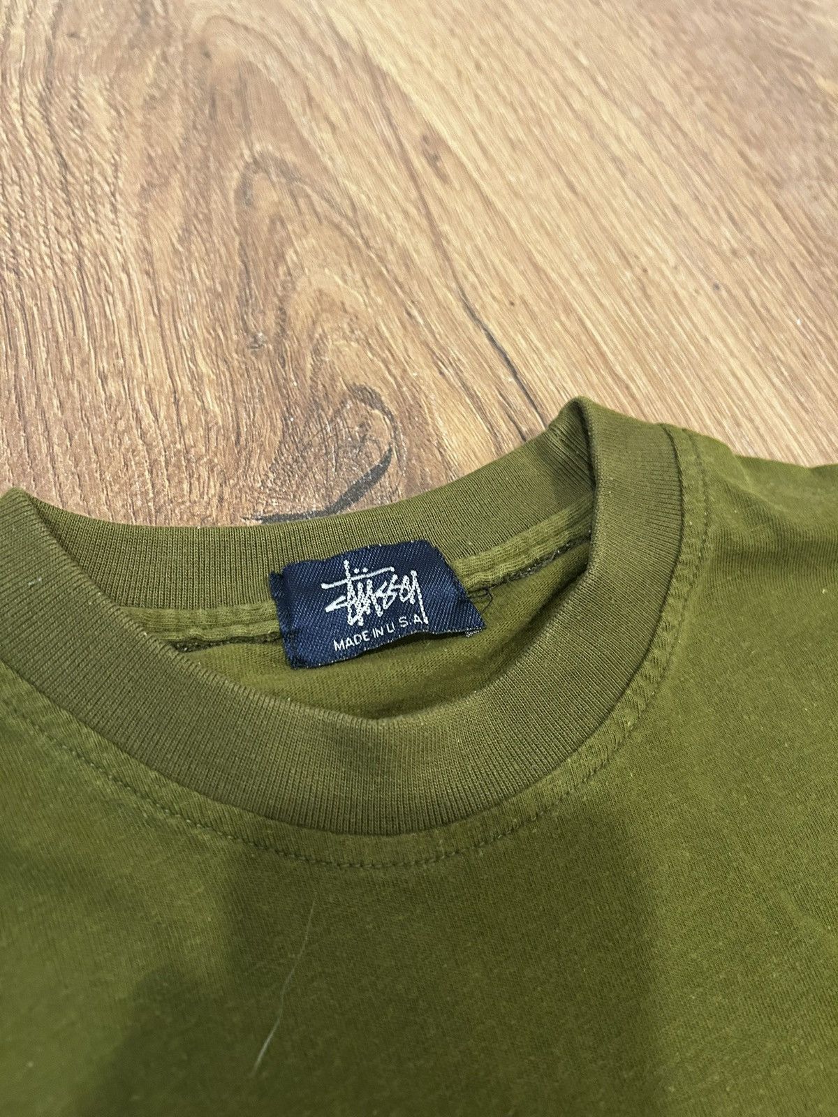 Stussy Stussy green tee with embroidered logo Size US S / EU 44-46 / 1 - 3 Thumbnail