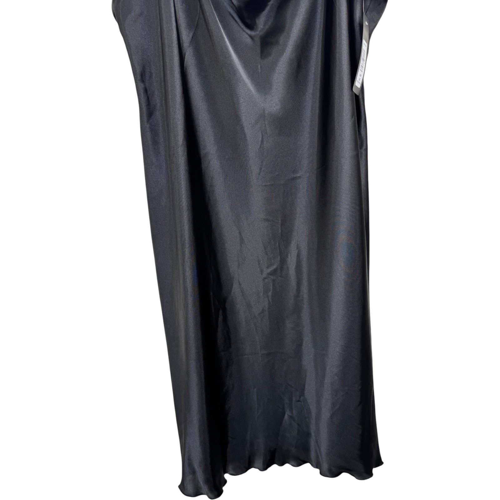 Bebe Bebe Dress 3X Black Slip Midi Cowl Neck Satin Style Size 3XL / US 20-22 - 2 Thumbnail