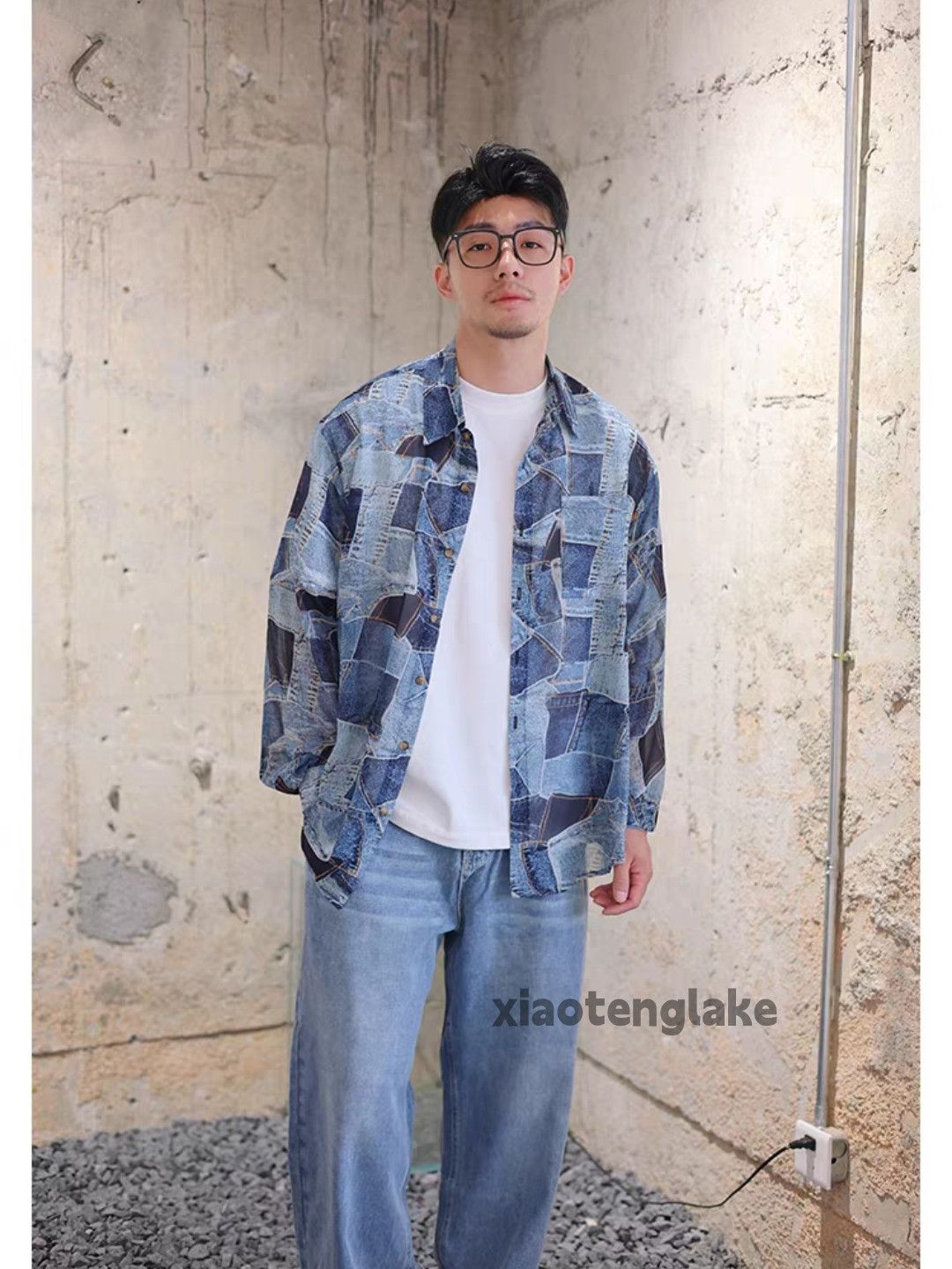 Vintage Unisex outdoor utility workwear carpenter faded shirt Size US L / EU 52-54 / 3 - 3 Thumbnail