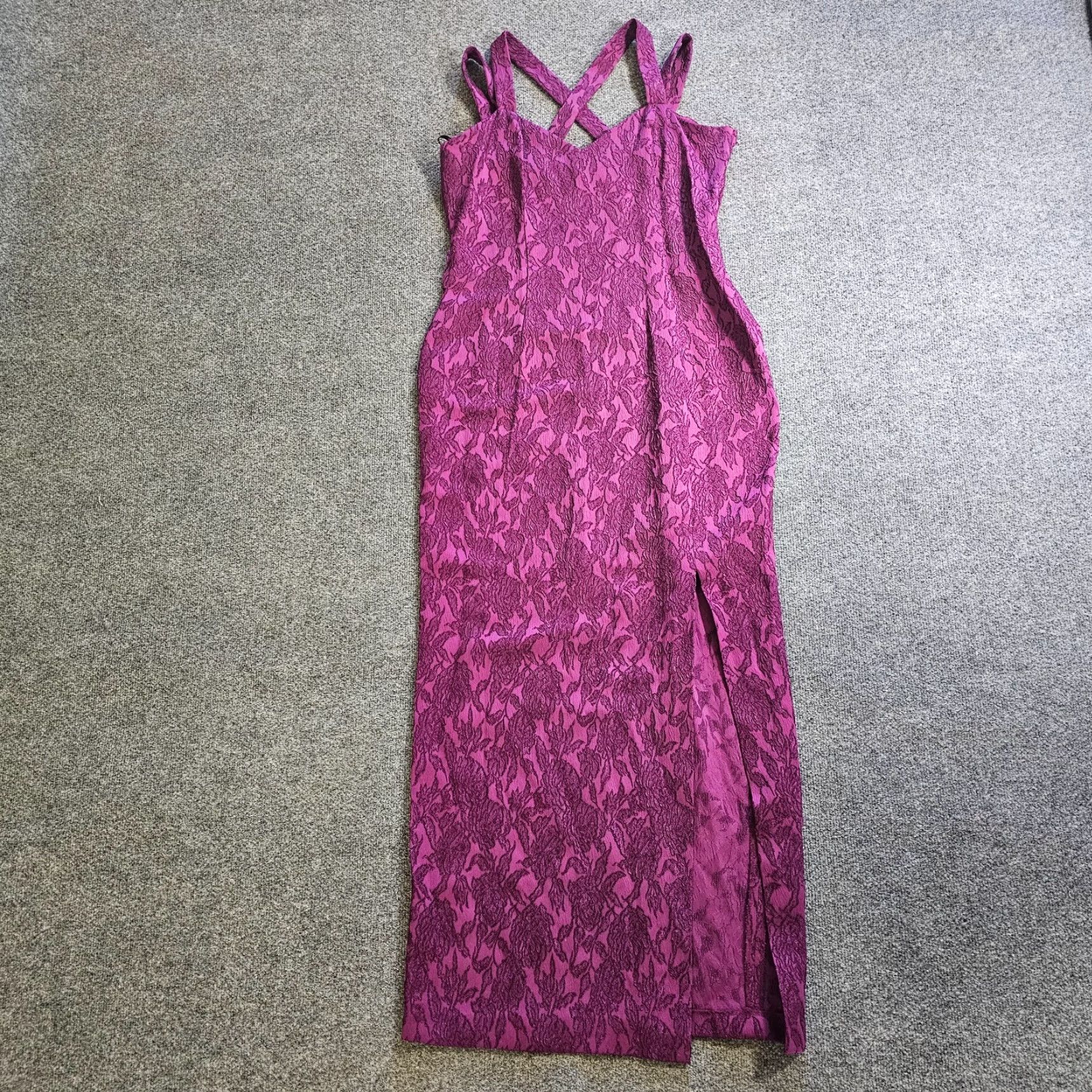 Jessica McClintock VINTAGE Jessica McClintock Dress Womens 14 Purple Lace Prom Cocktail Maxi Womens Girls/Mens? Size XXS / US 00 / IT 34 - 2 Thumbnail