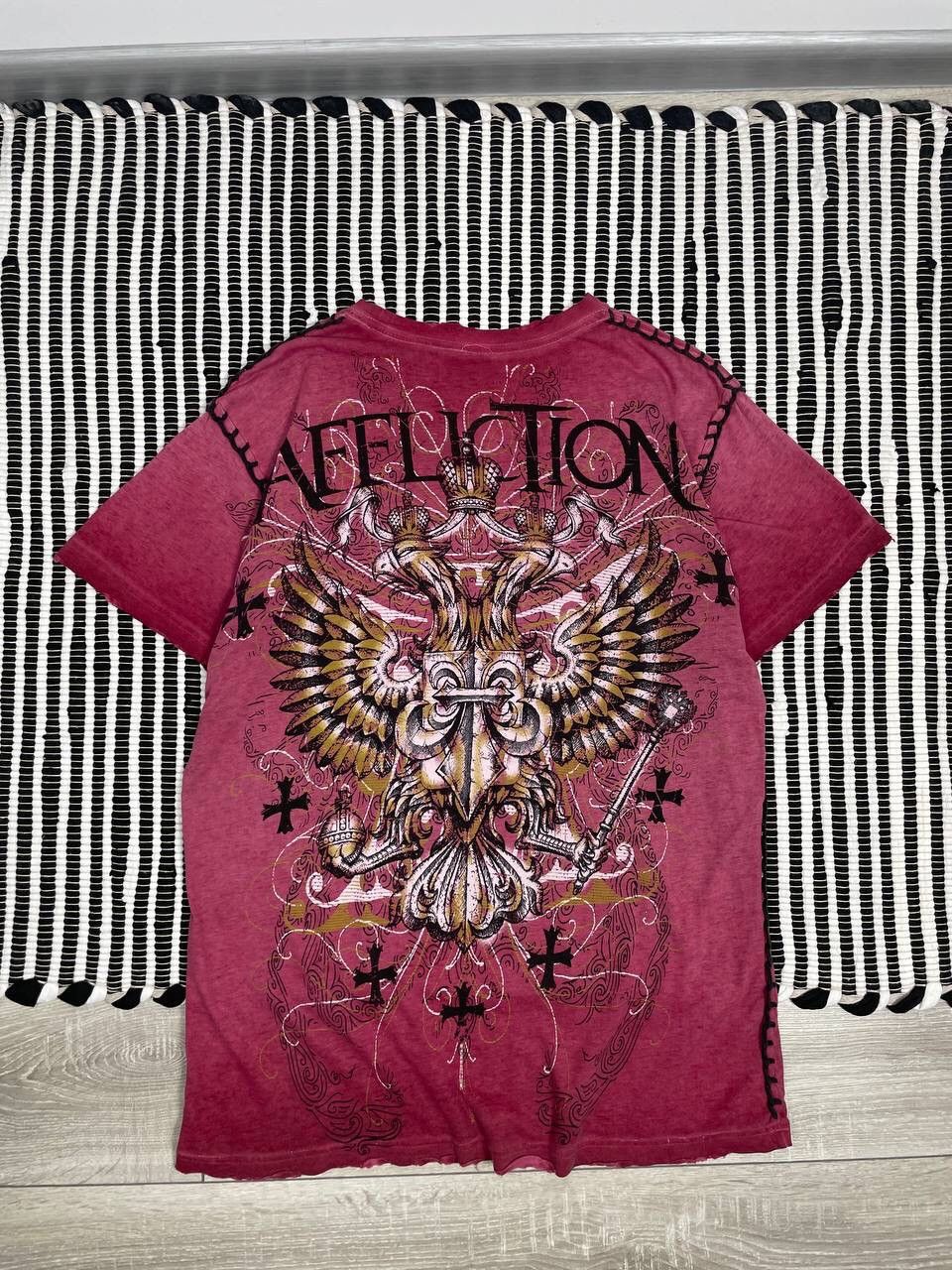 Affliction Vintage Affliction Big Logo Distressed Tee T-Shirt Y2K Size US M / EU 48-50 / 2 - 1 Thumbnail