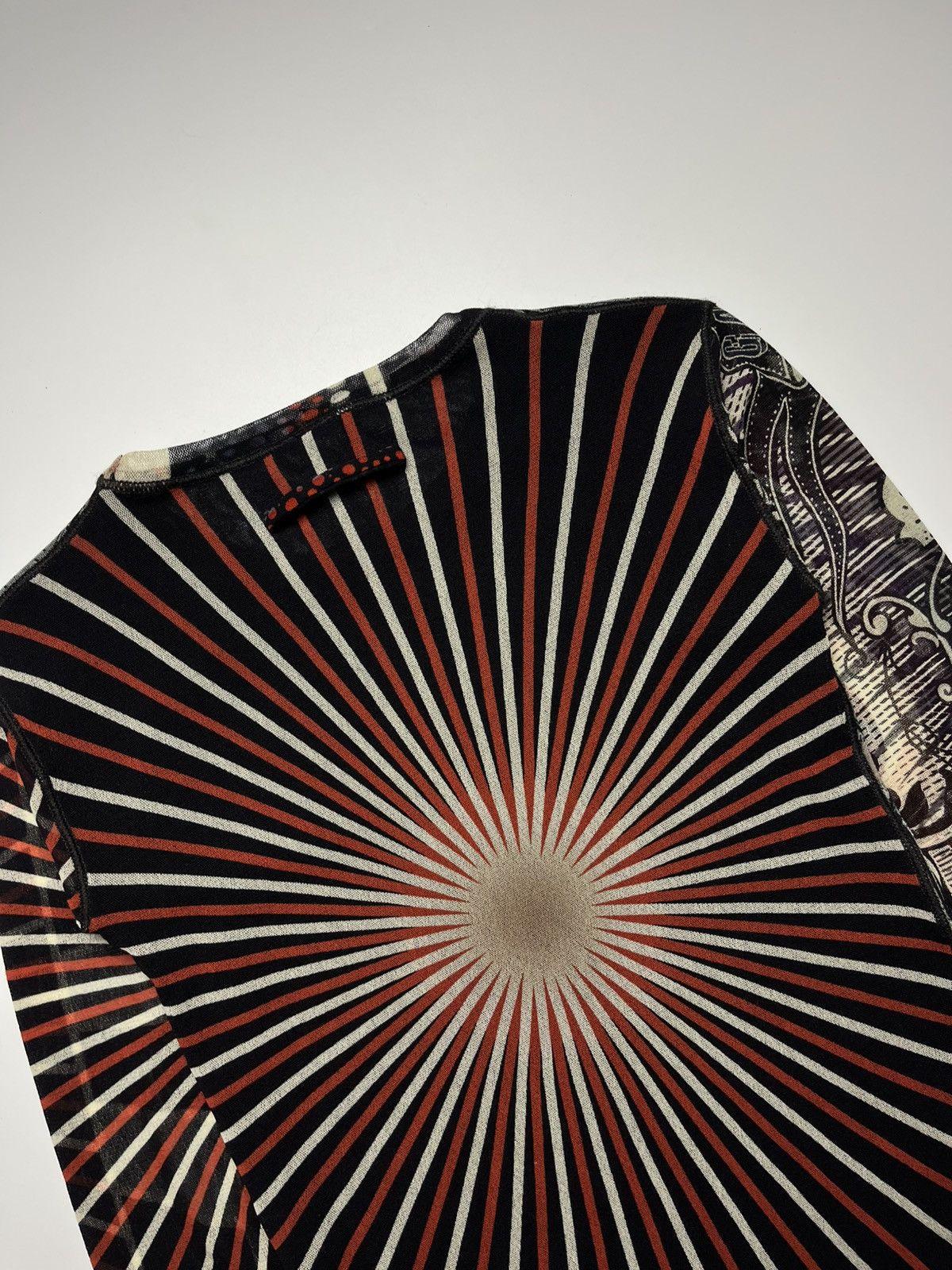 Jean Paul Gaultier Archival Jean Paul Gaultier Geometric/Sunburst Mesh L/S Top Size XS / US 0-2 / IT 36-38 - 12 Thumbnail