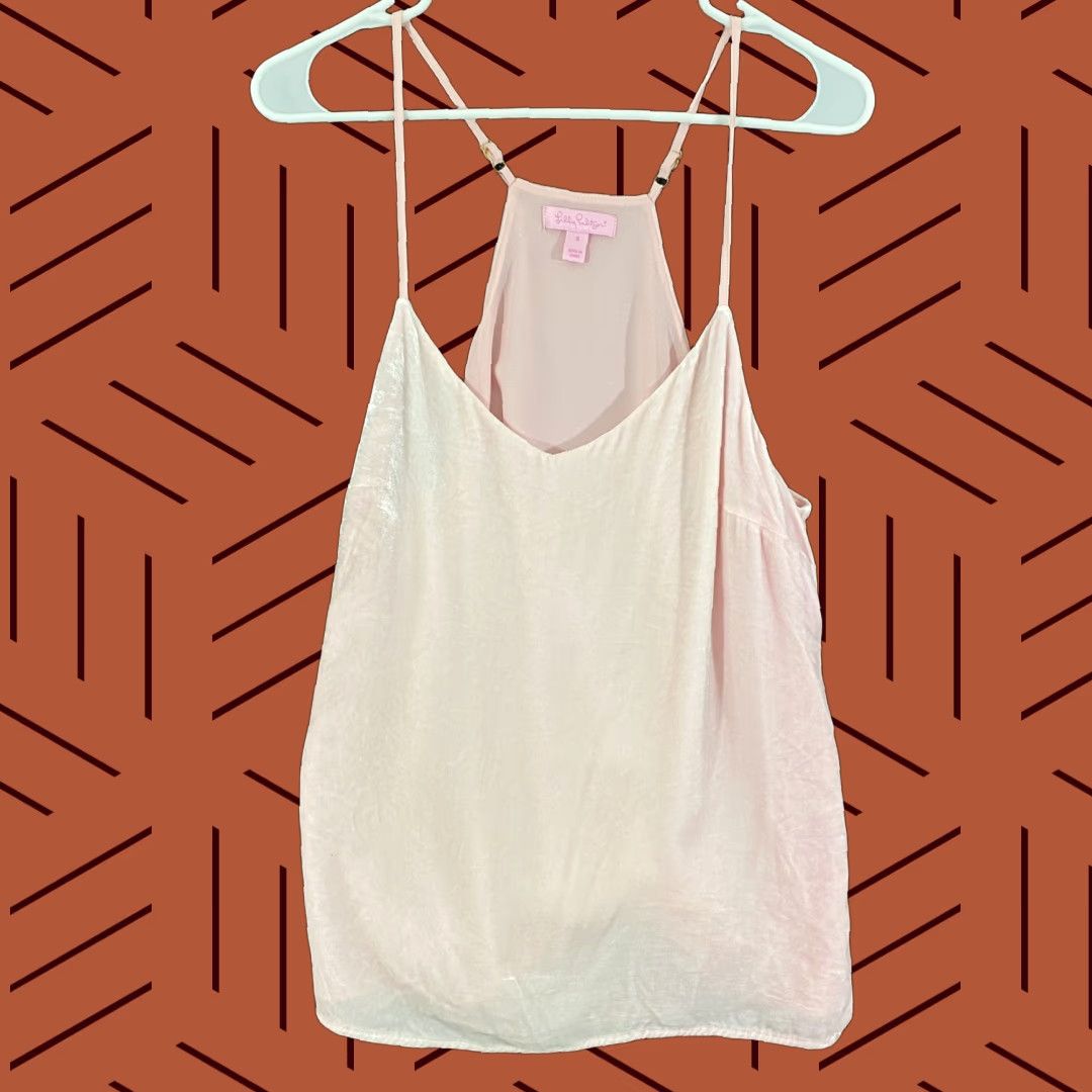 Lilly Pulitzer LILLY PULITZER Tank Top Womens Small Pink Silk Blend Sleeveless Lightweight Blouse Summer Size S / US 4 / IT 40 - 1 Thumbnail