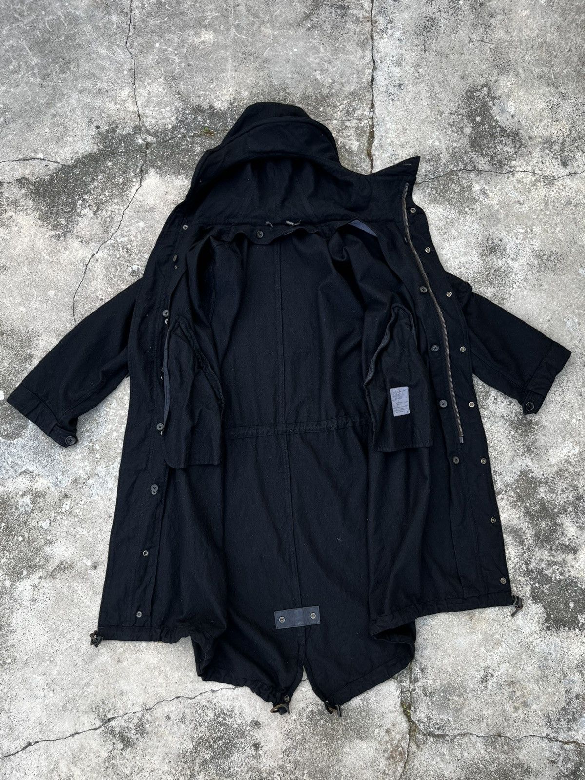 Yohji Yamamoto VERY RARE🔥 YOHJI YAMAMOTO 03AW DOUBLE-SIDED WOOL COAT Size US L / EU 52-54 / 3 - 4 Thumbnail