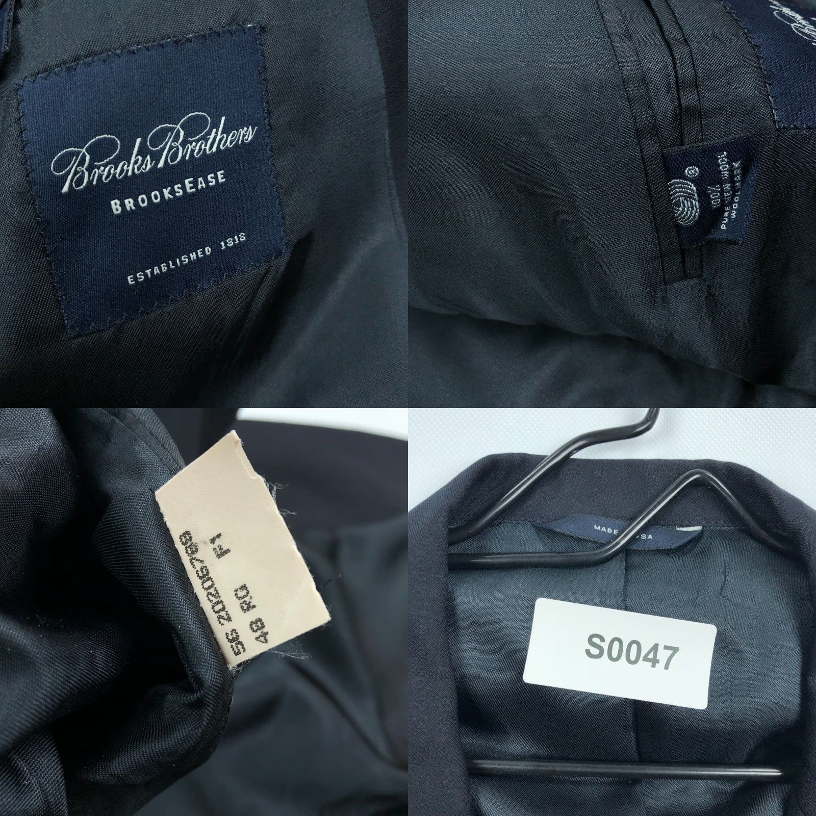Brooks Brothers Brooks Brothers Blazer 48R Wool Navy Blue Gold Button Jacket Coat Solid Notch Lapel Regular Fit Mens Jacket Size 48R - 9 Thumbnail