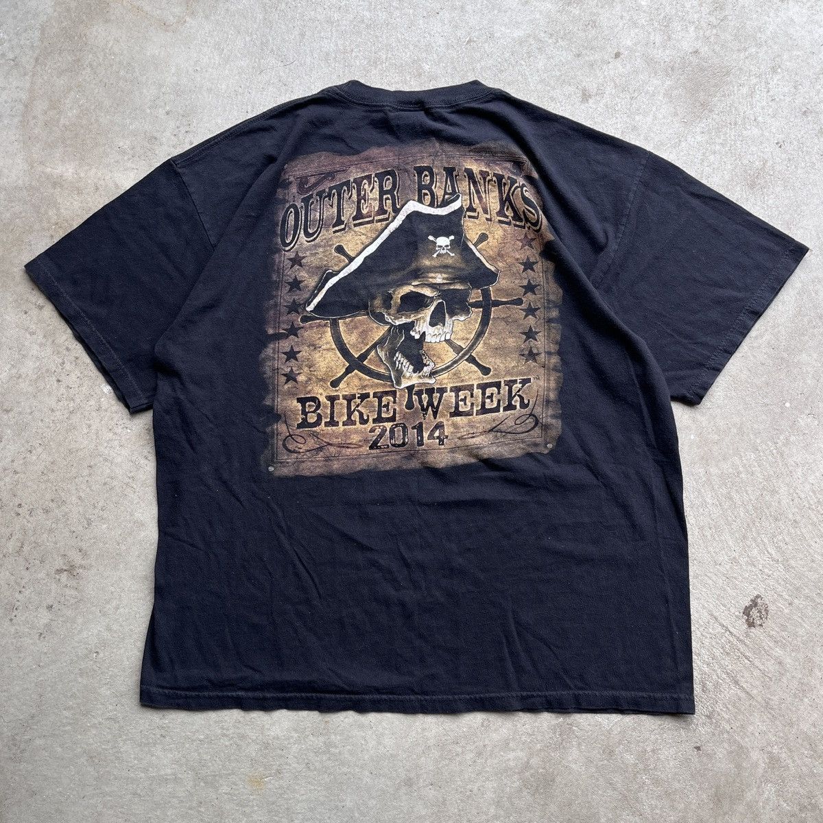 Vintage 2014 Outer Banks Bike Week Graphic T Shirt Size US XL / EU 56 / 4 - 1 Thumbnail
