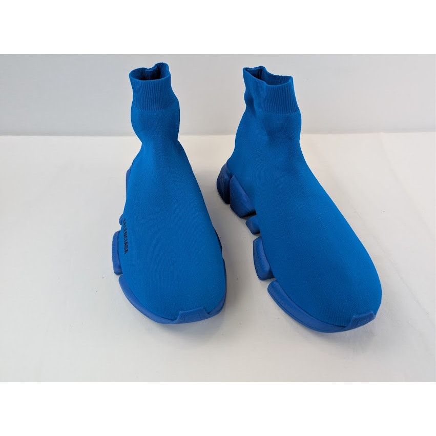 Balenciaga o1rshd1 Speed 2.0 Recycled Knit Sneakers in Dark Blue Size US 11 / EU 44 - 7 Thumbnail