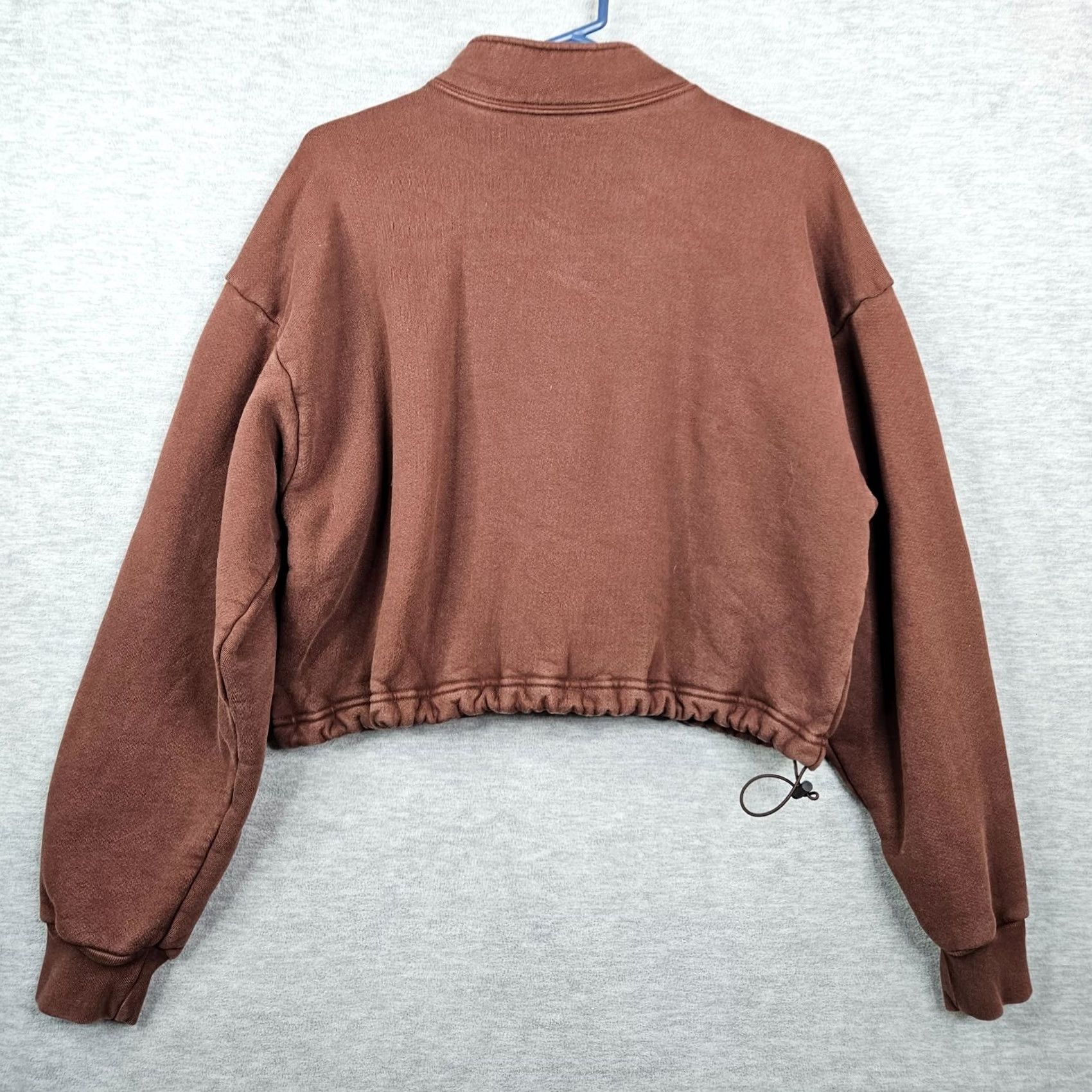 Vintage Active Sweatshirt Shirt Cropped Long Sleeve Cotton Women's S Brown Logo All Seasons Activewear VINTAGE? No Size S / US 4 / IT 40 - 2 Thumbnail