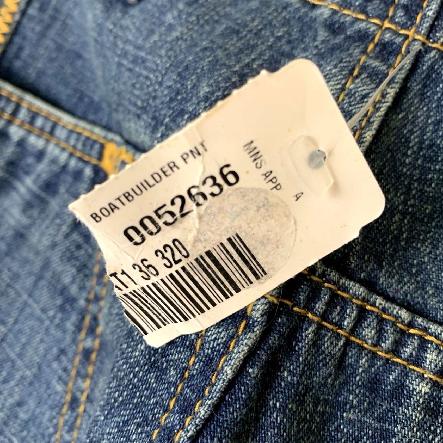 Vintage VINTAGE LL Bean Jeans Men 36x32 Blue Double Knee Baggy Workwear Boatbuilder NWT Size US 36 / EU 52 - 3 Thumbnail