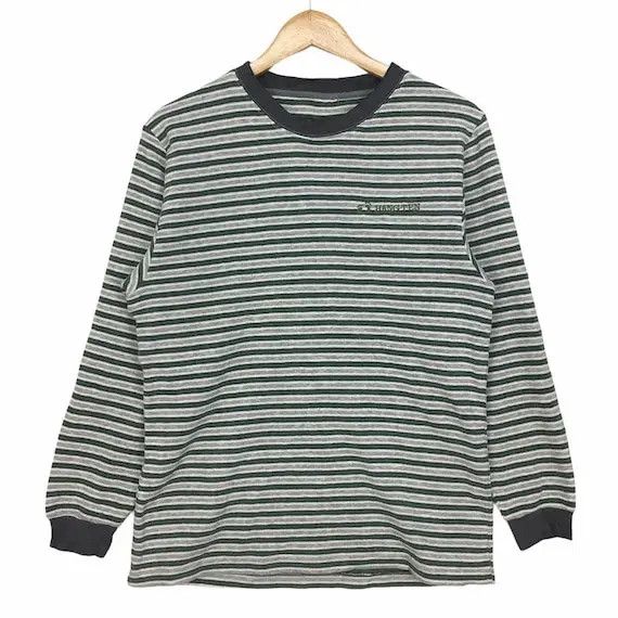 Hang Ten Vtg 90' HANG TEN SURFING Striped Sweater Tee Shirt Hawaii Size US M / EU 48-50 / 2 - 1 Thumbnail