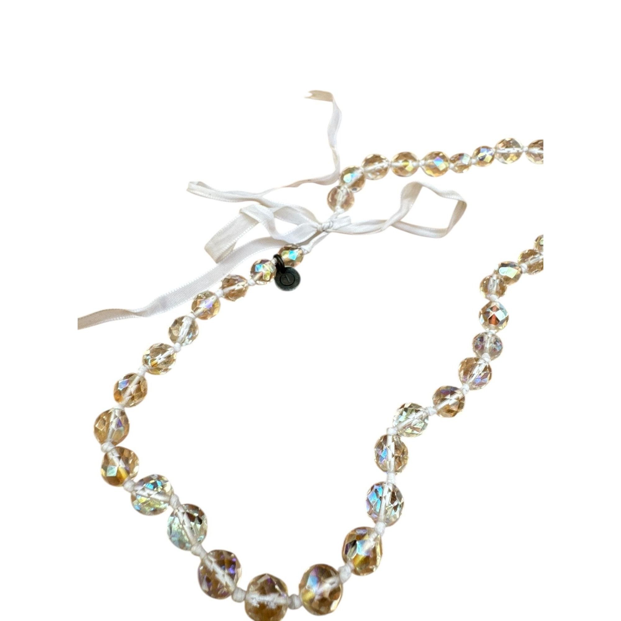 Maison Margiela FW 2000 Crystal Clear Pearl Necklace Size ONE SIZE - 6 Thumbnail