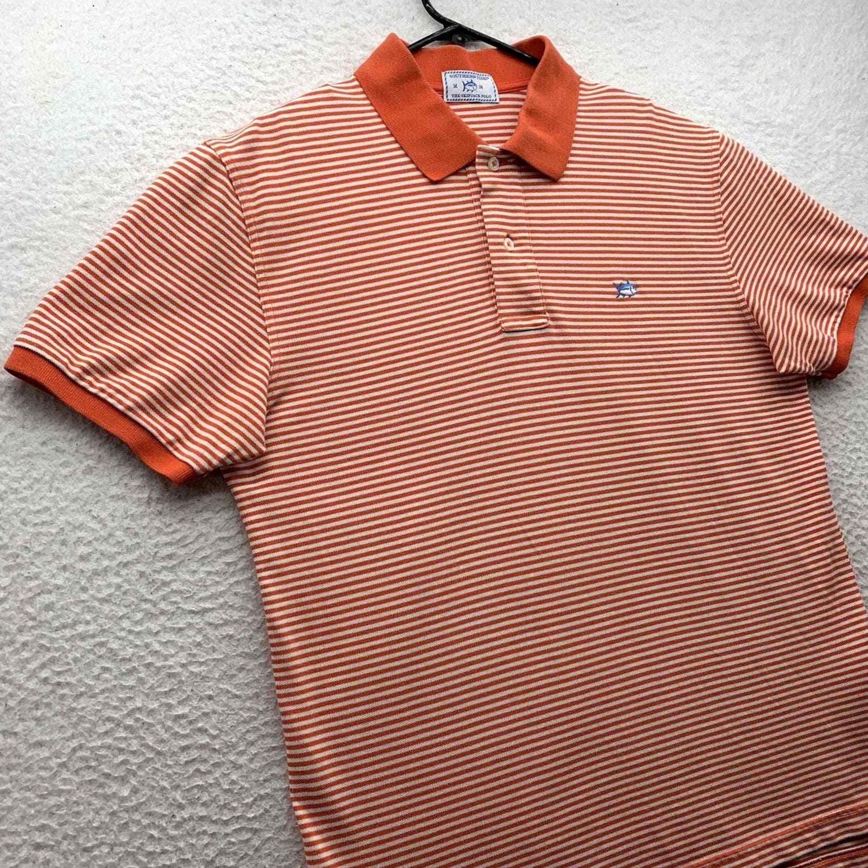 Southern Tide Southern Tide Polo Shirt Mens Medium M Skipjack Orange White Preppy Comfort Dad Size US M / EU 48-50 / 2 - 3 Thumbnail
