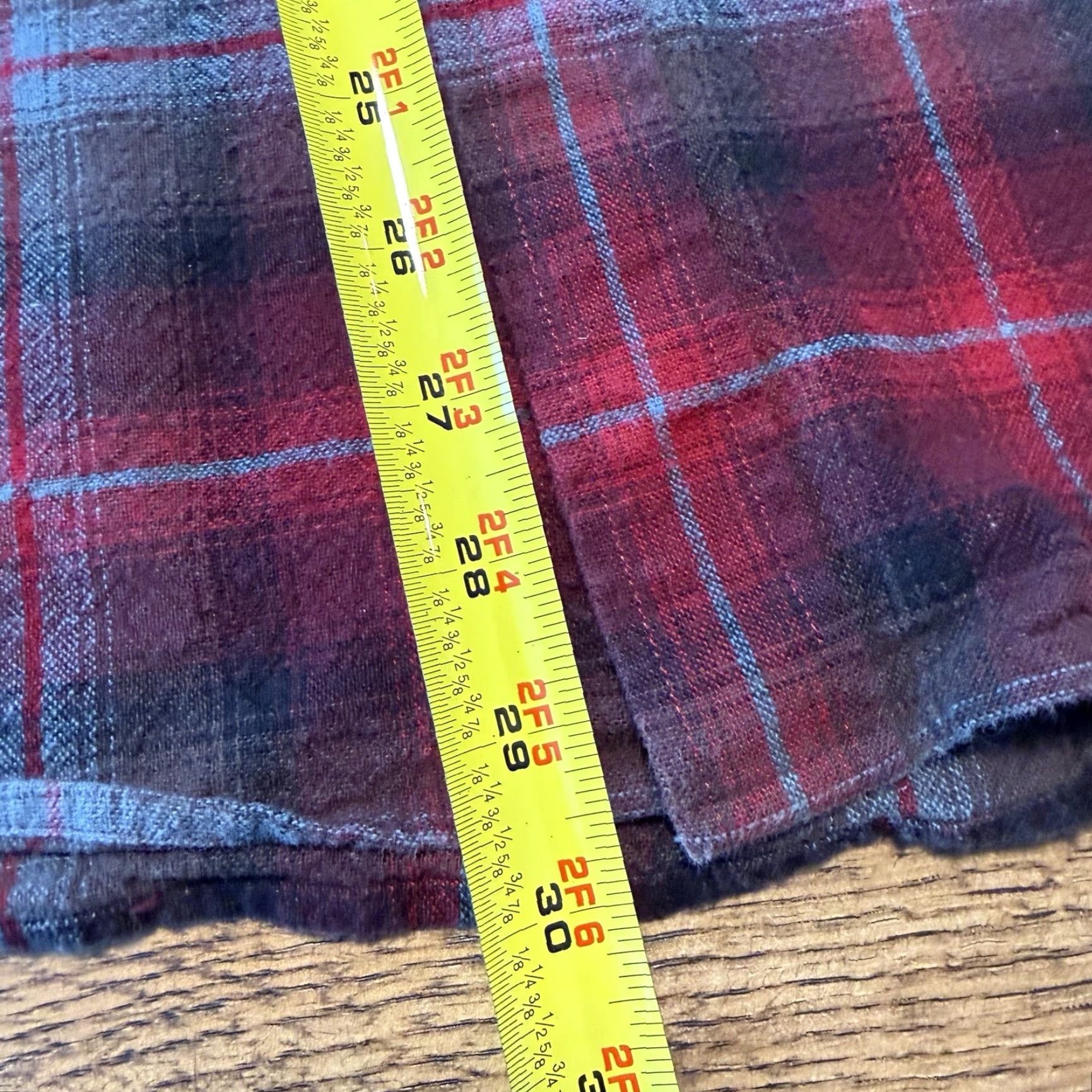Buck Mason Buck Mason Mens XL Plaid Flannel Long Sleeve Button Shirt Red Size US XL / EU 56 / 4 - 6 Thumbnail