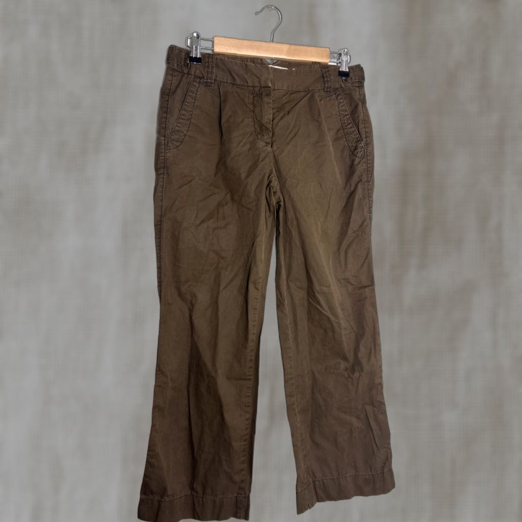 J.Crew J Crew Womens Chino Classic Twill Brown Pants Wide Leg 30x2 Size 2 Regular Size 26" / US 2 / IT 38 - 1 Thumbnail