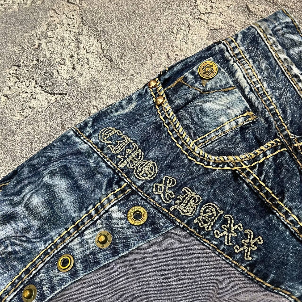 Vintage Vintage Cipo Baxx Jeans Patchwork Big Logo Flared Japanese Size US 34 / EU 50 - 8 Thumbnail
