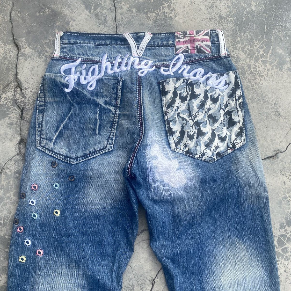 Artful Dodger ARTFUL DODGER Grunge Gun Shot Jeans Size US 32 / EU 48 - 2 Thumbnail