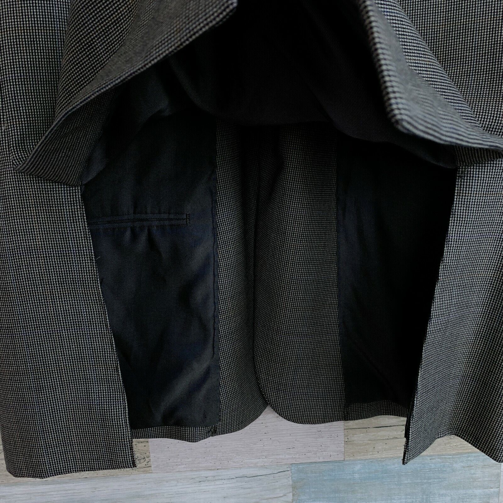 Pronto Uomo Pronto Uomo Platinum Wool Sport Coat Gray Nailshead 46L Size 46L - 6 Thumbnail