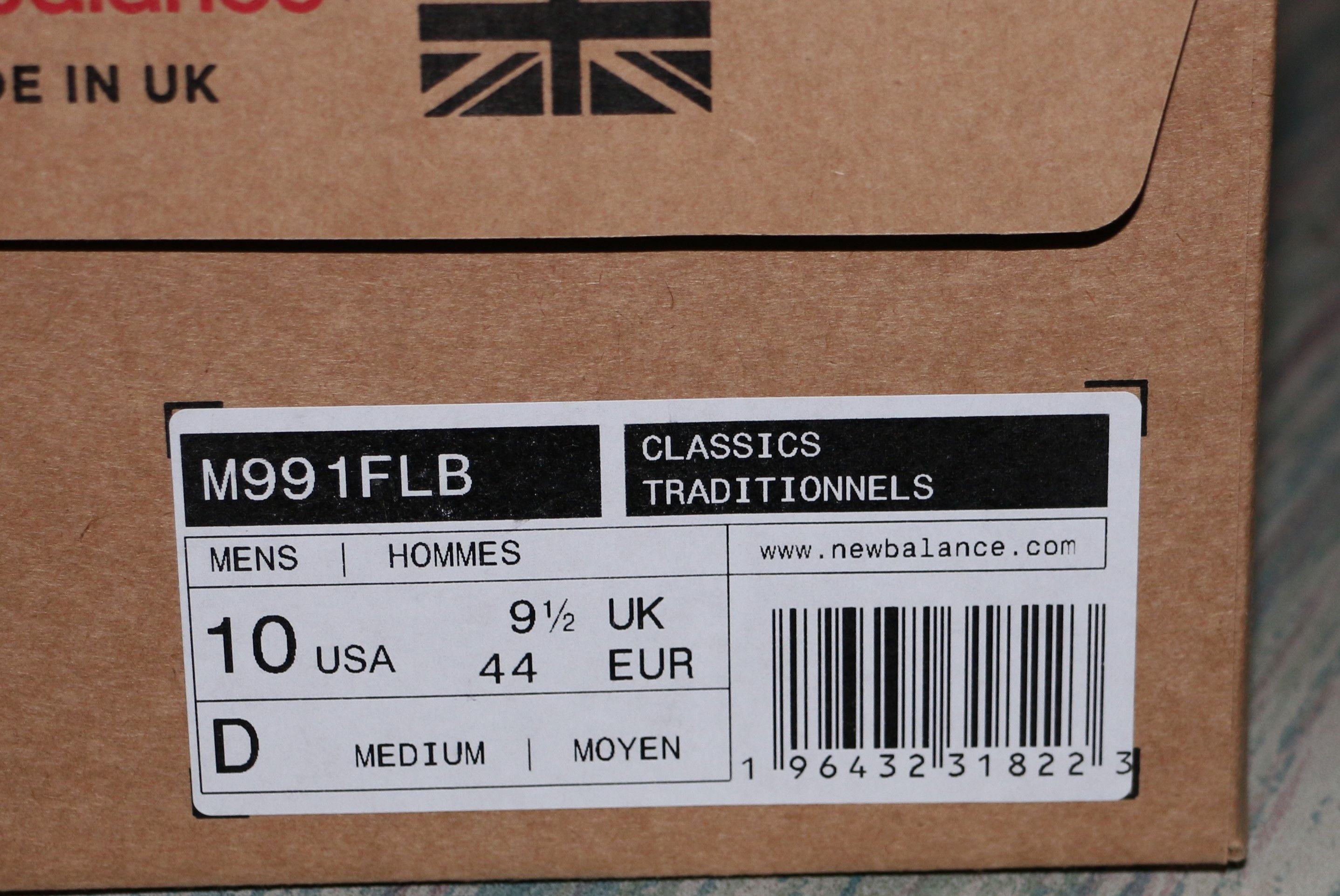 New Balance New Balance 991 Men's Shoes M991FLB Made in UK England Size US 10 / EU 43 - 4 Thumbnail