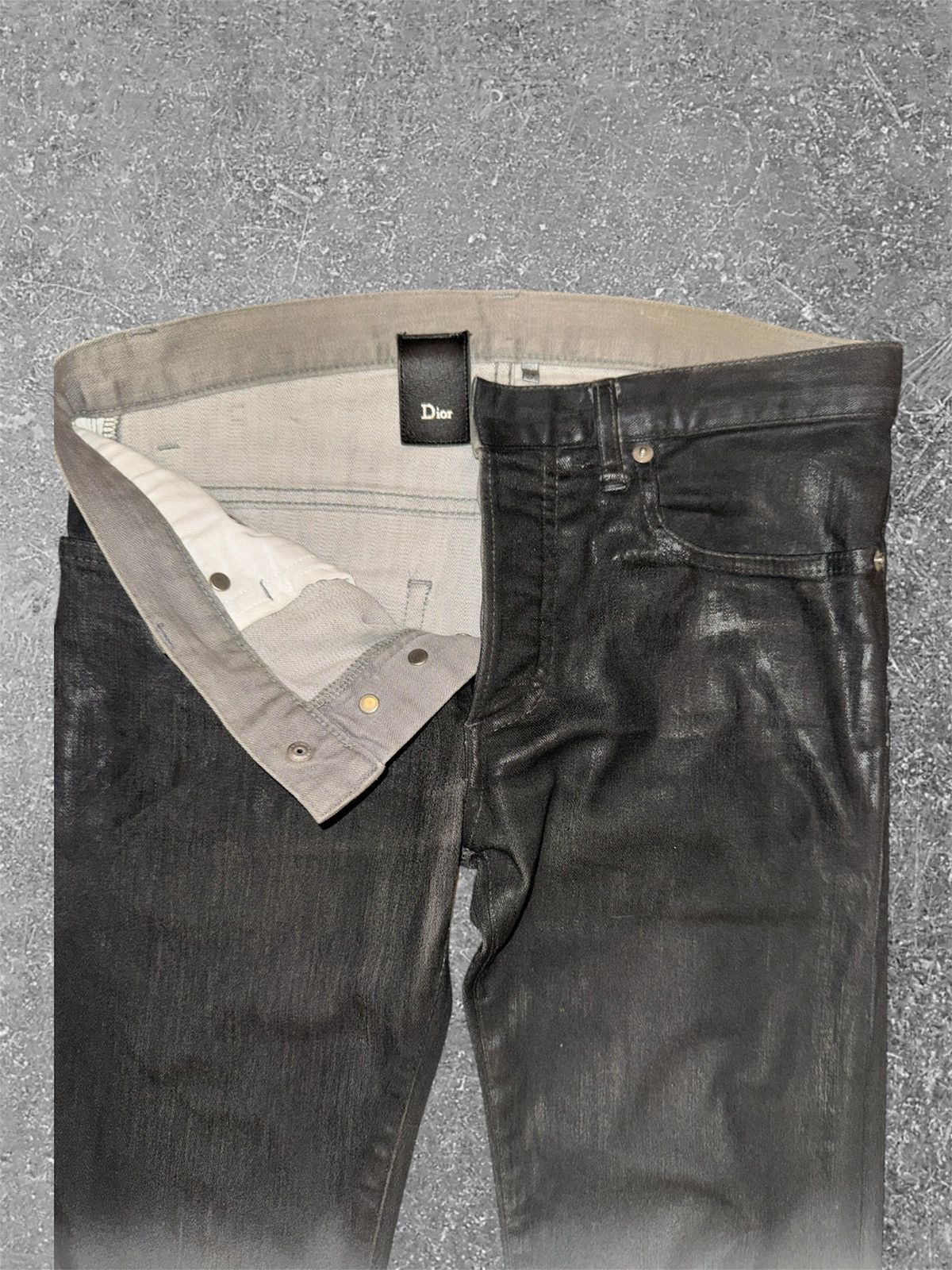 Dior Dior waxed gradient denim by kriss van Size US 27 - 2 Thumbnail