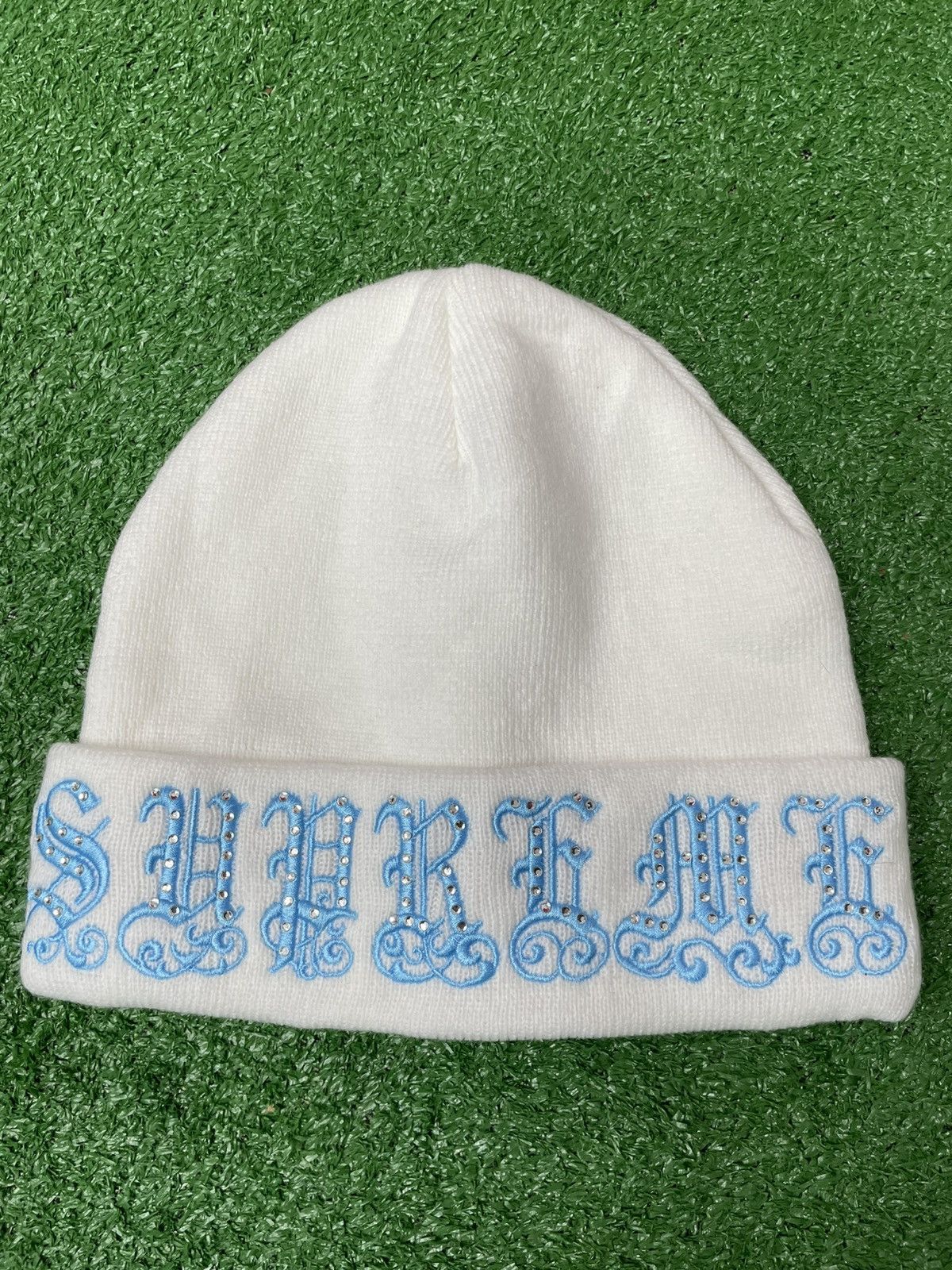 Supreme Supreme FW16 Old English Gothic Brown Beanie | Grailed