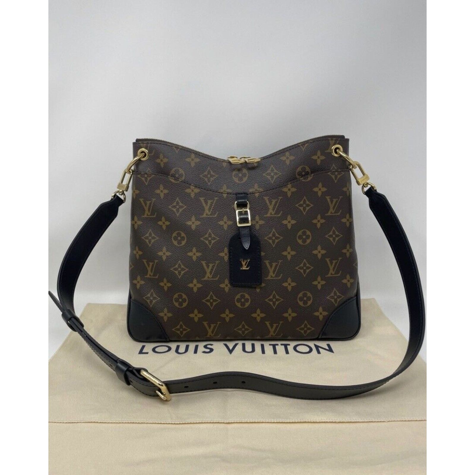 Louis Vuitton Louis Vuitton Odeon Monogram Shoulder Bag MM Brown Canvas Size ONE SIZE - 3 Thumbnail
