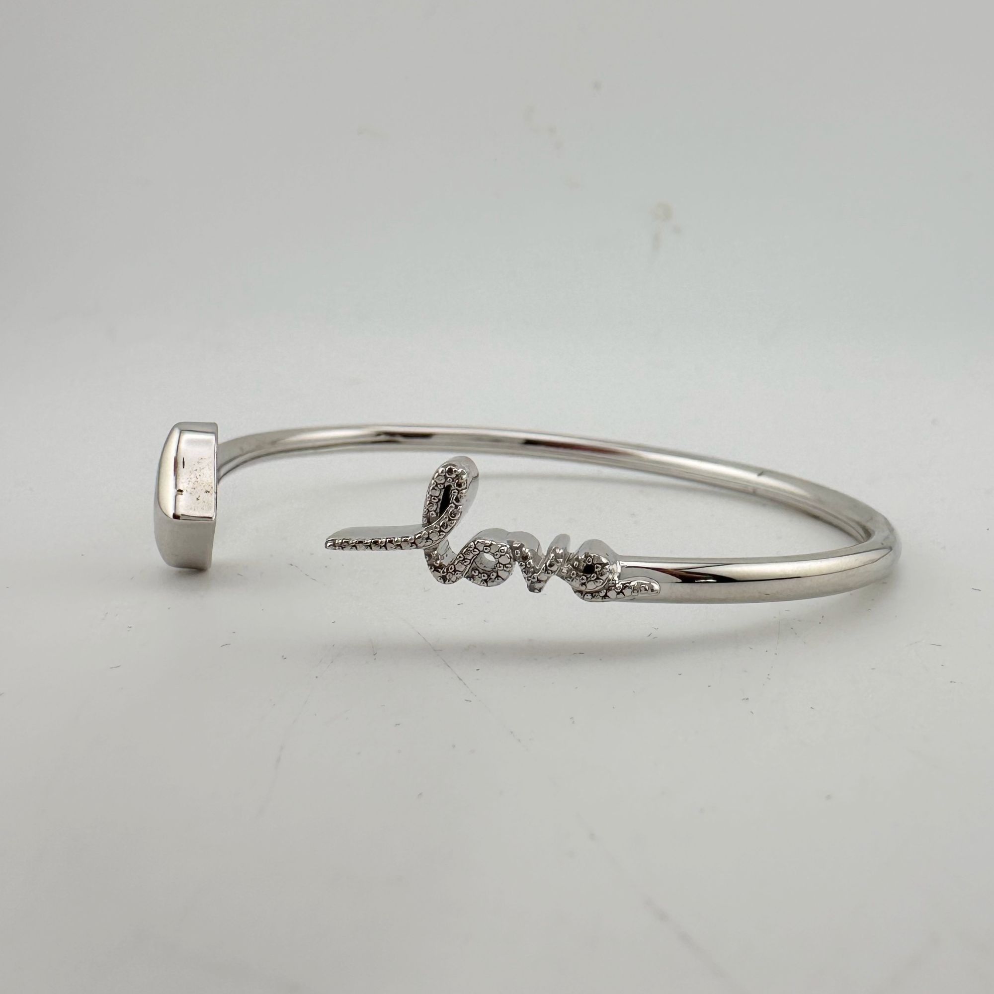 Other Sterling Silver "LOVE" Cuff Bracelet Size ONE SIZE - 5 Thumbnail