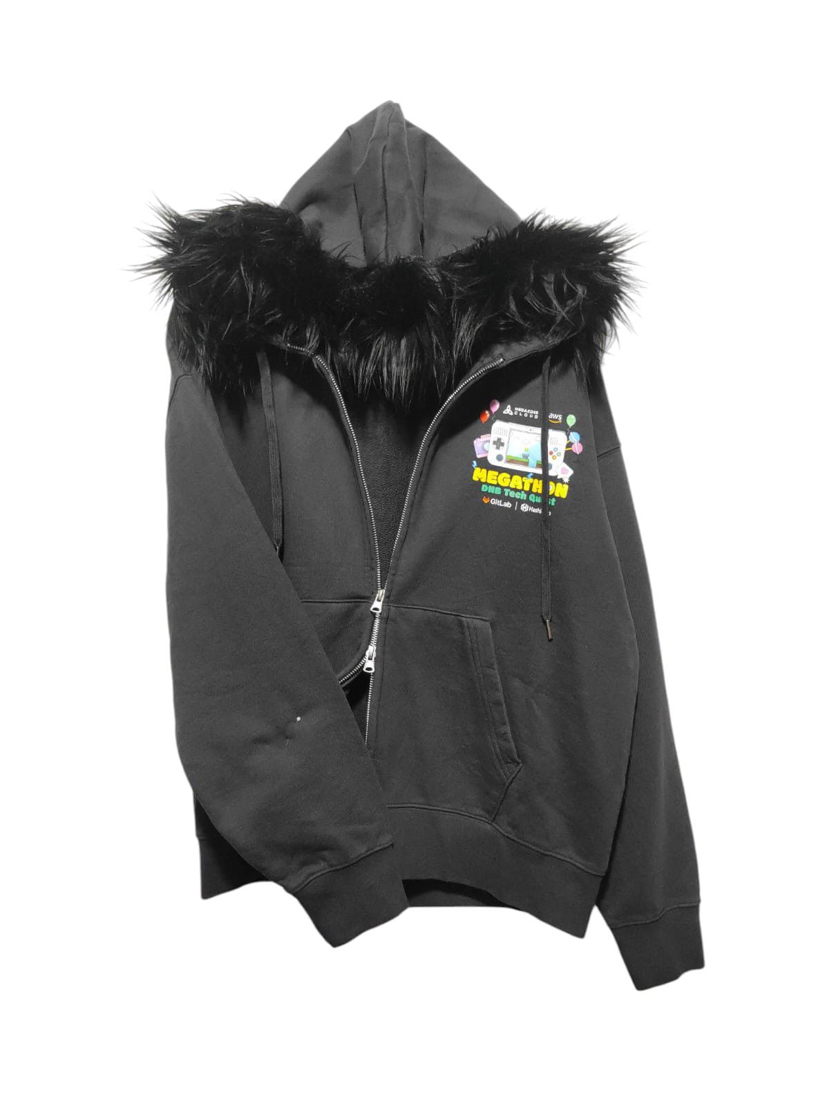 Japanese Brand Musinsa Standard Boxy Heavy double zip fur hoodie LGB style Size US XL / EU 56 / 4 - 1 Thumbnail