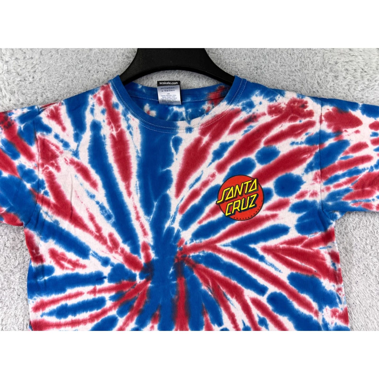Vintage Santa Cruz Shirt Women Large Red White Blue Tie Dye USA Skate Skateboard Crew Shirt Women M Red Santa Cruz Tie Dye USA Skateboard Crew Size M / US 6-8 / IT 42-44 - 6 Thumbnail