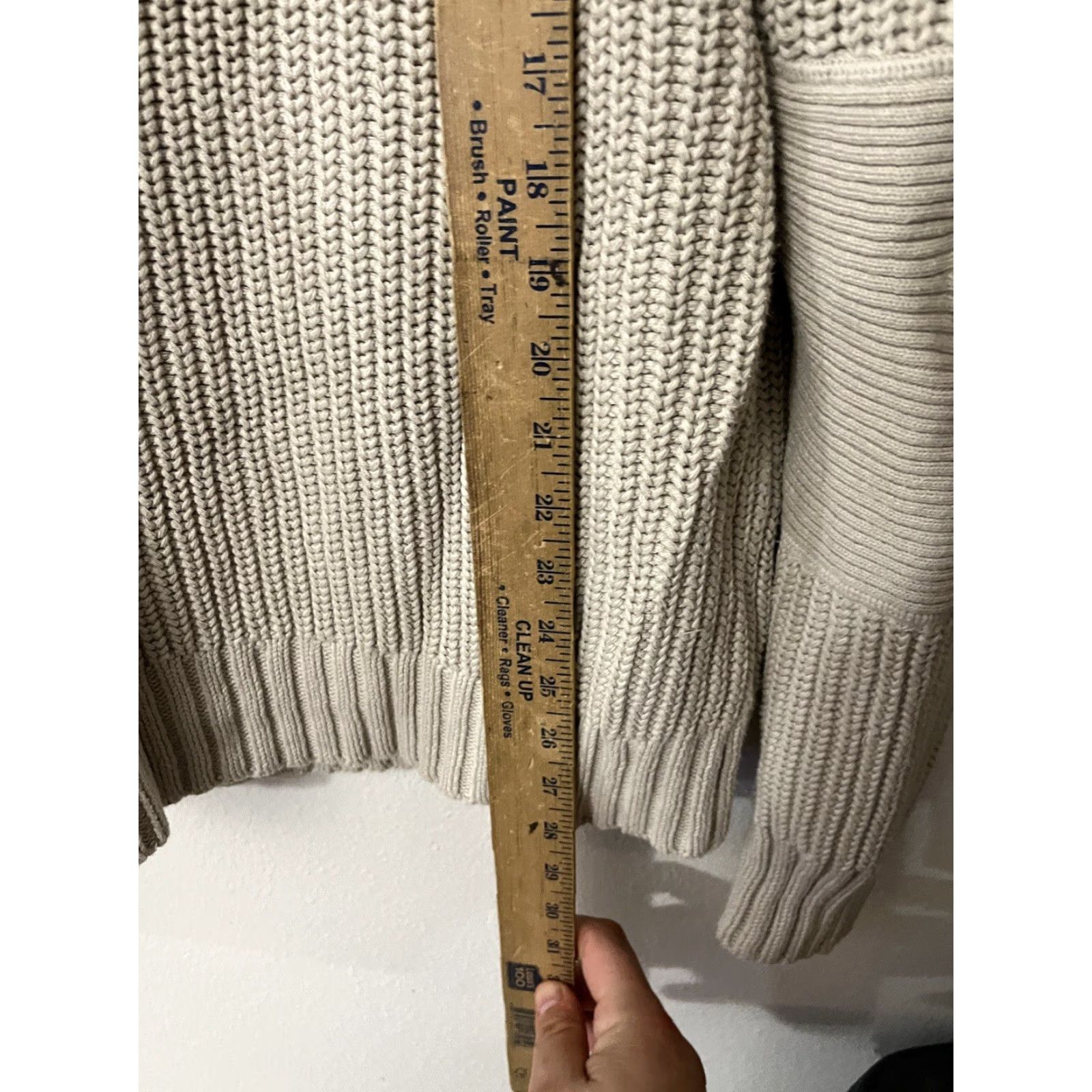 Guess GUESS Jacket Beige XXL White Smoke Cotton Button Sweater Mens Size US XXL / EU 58 / 5 - 4 Thumbnail