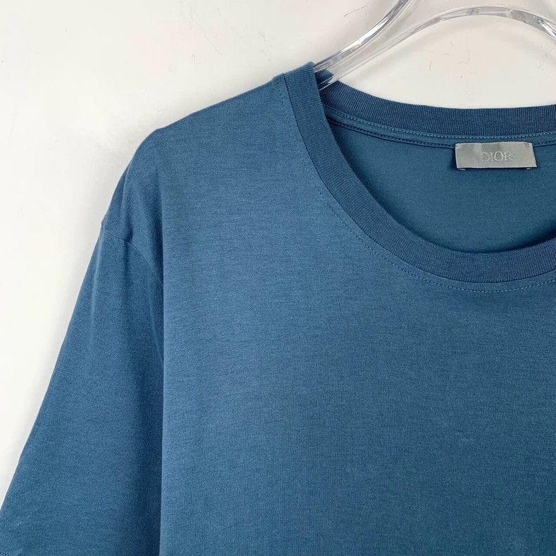 Dior Dior Logo embroidery blue round-neck cotton short-sleeved T Size US XL / EU 56 / 4 - 3 Thumbnail